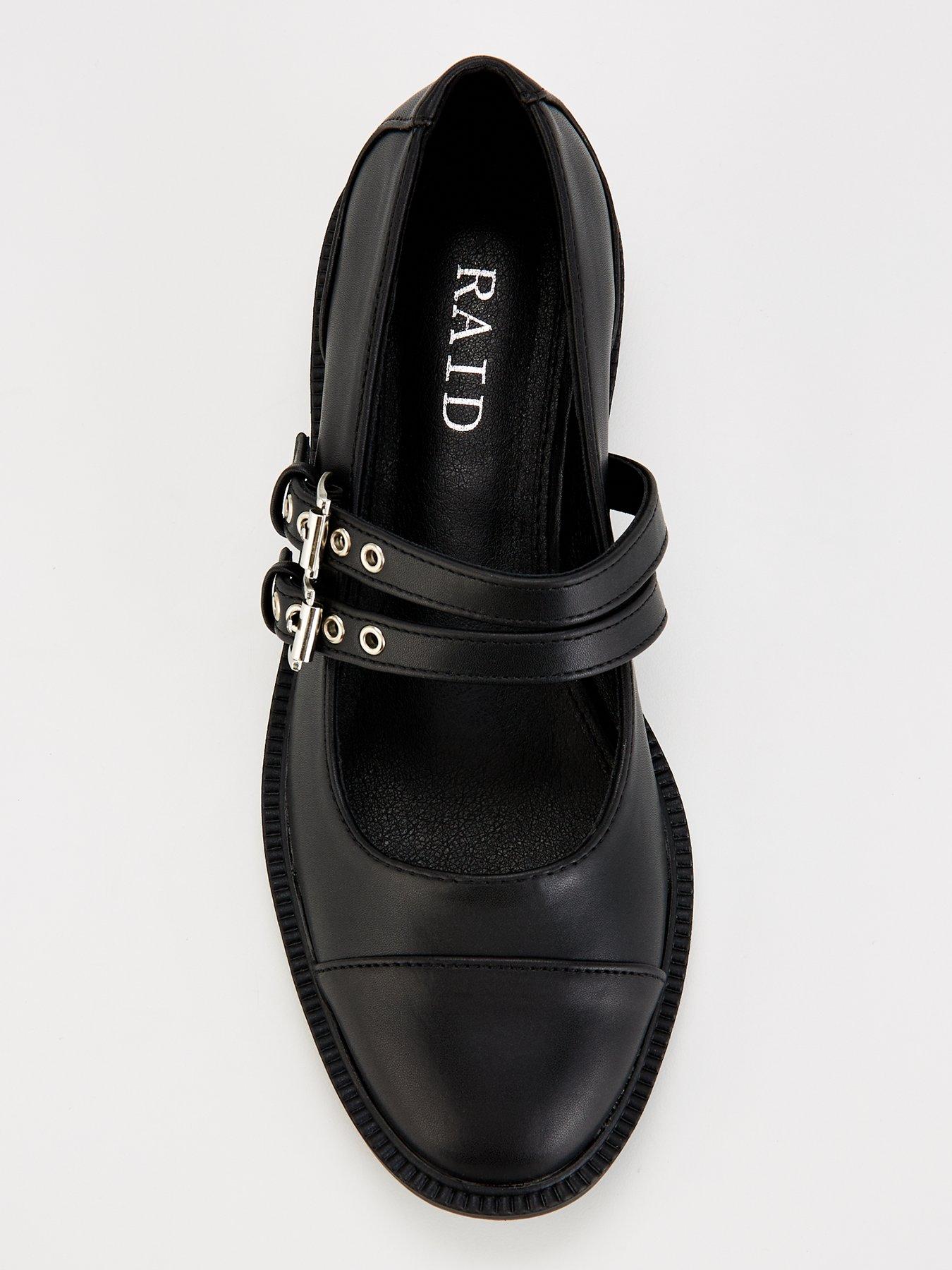 raid-bryanna-buckle-flat-shoe-blackoutfit