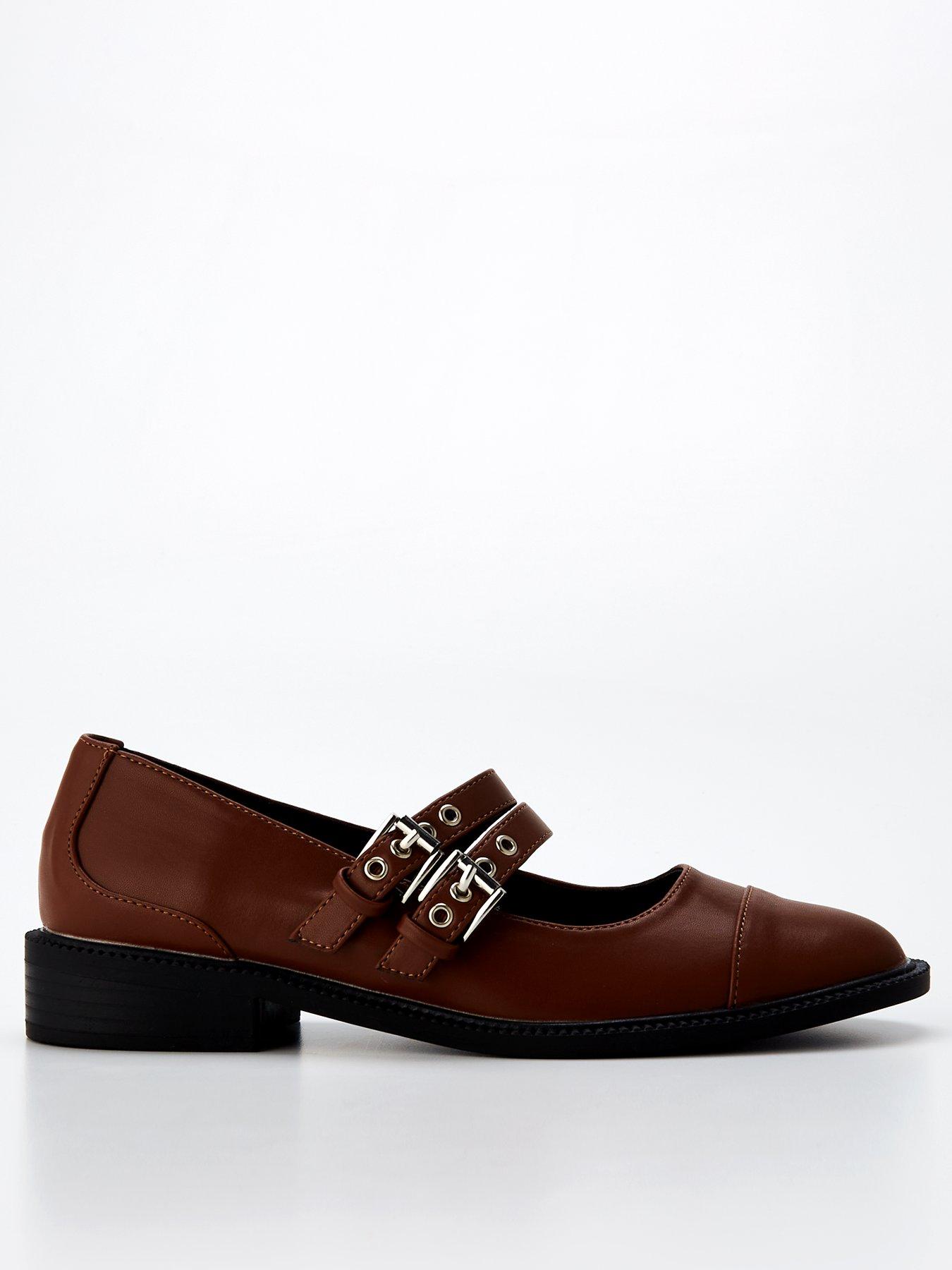 raid-bryanna-buckle-flat-shoe-brown