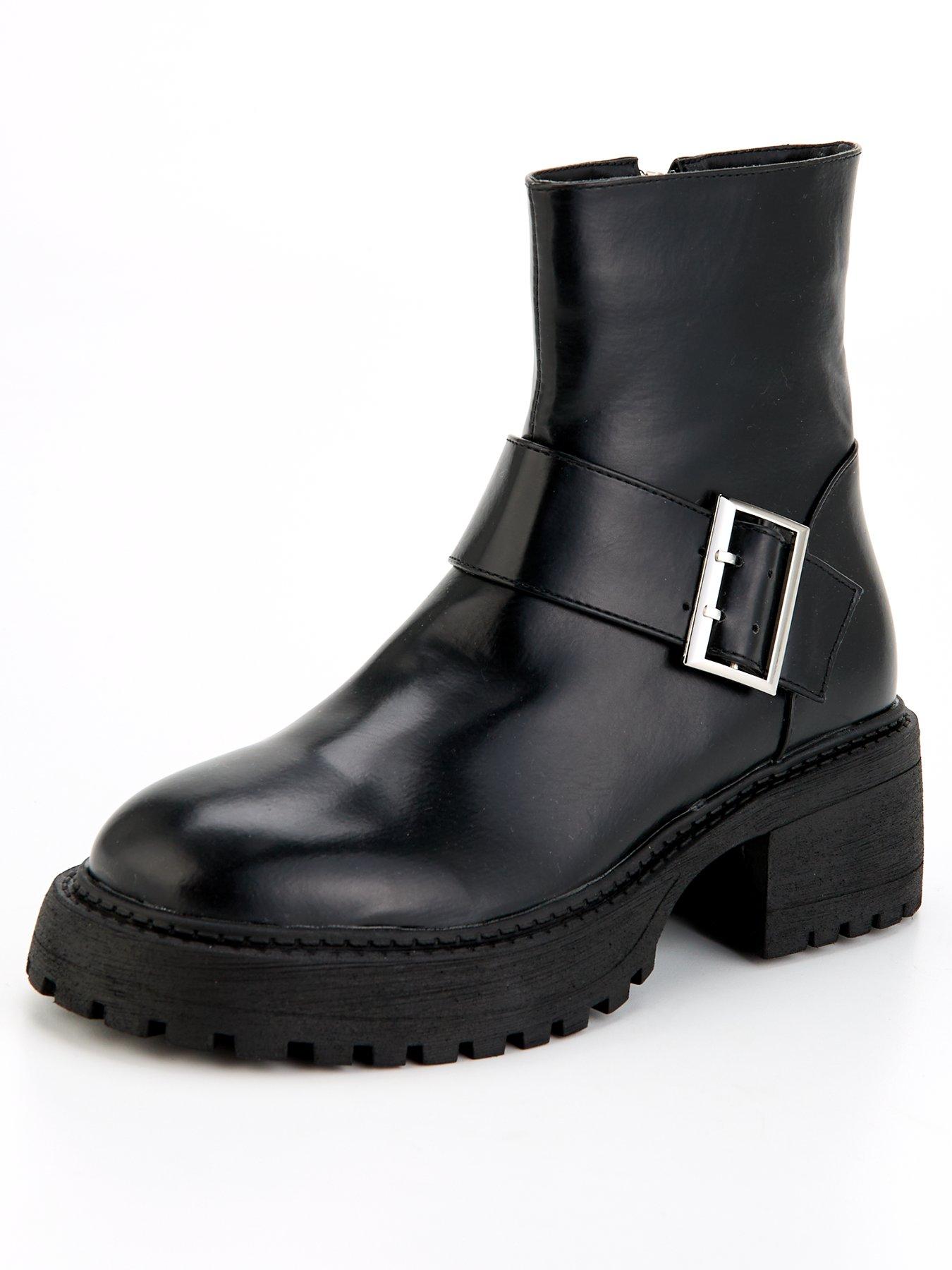 raid-apple-buckle-ankle-boot-blackstillFront