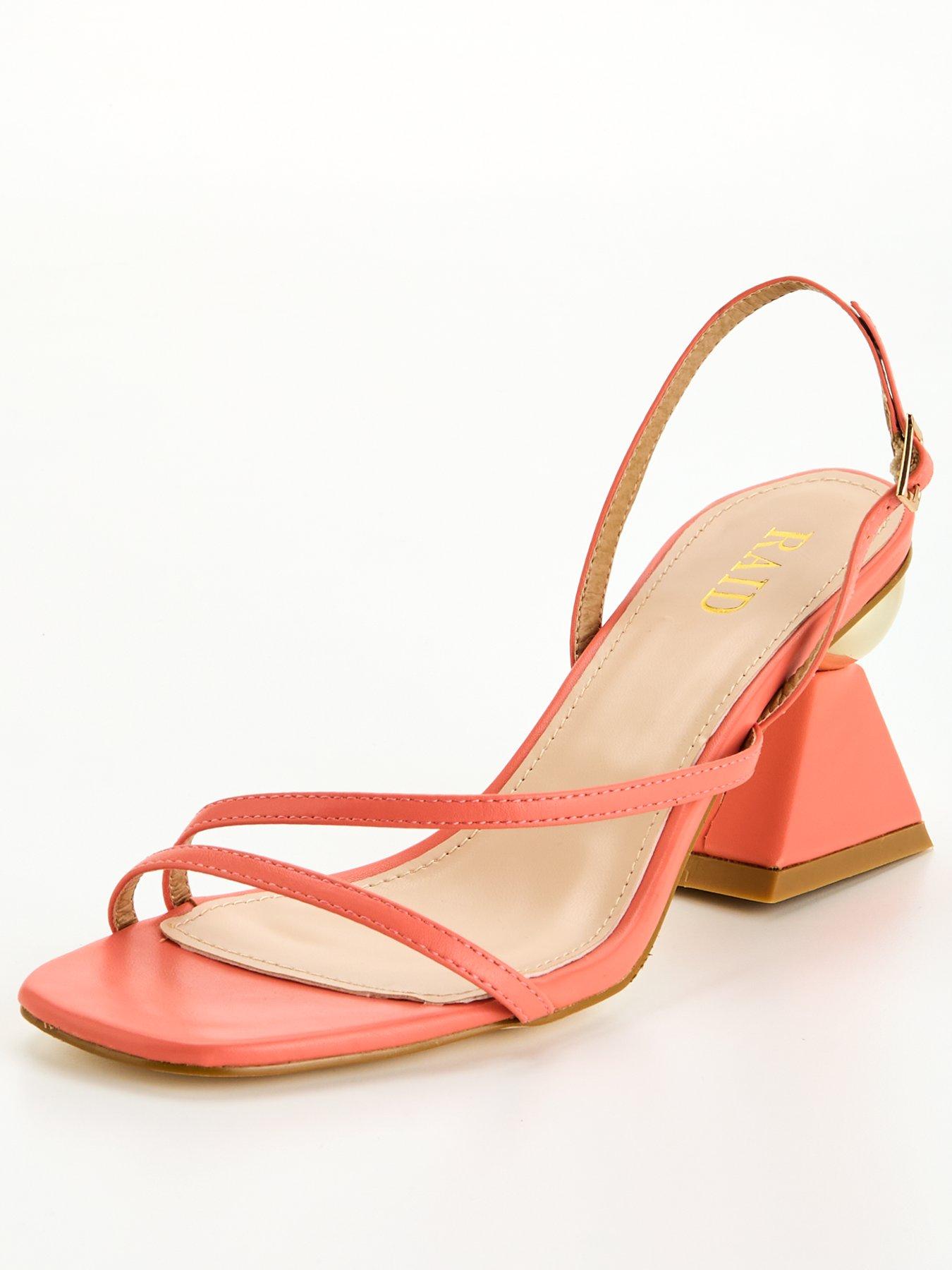 raid-runika-heel-detail-sandal-coralstillFront