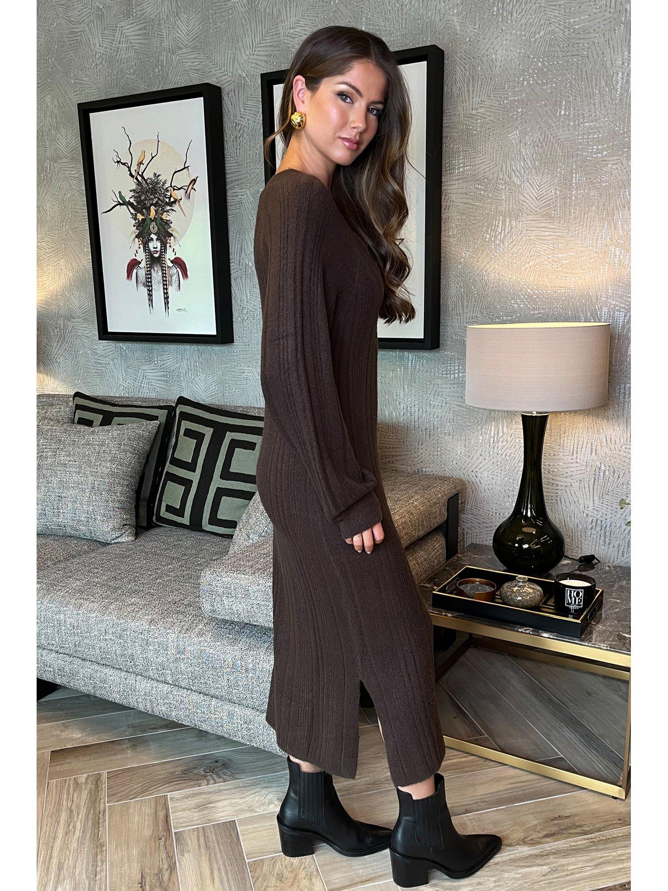 ax-paris-relaxed-v-neck-midi-dress-brownback