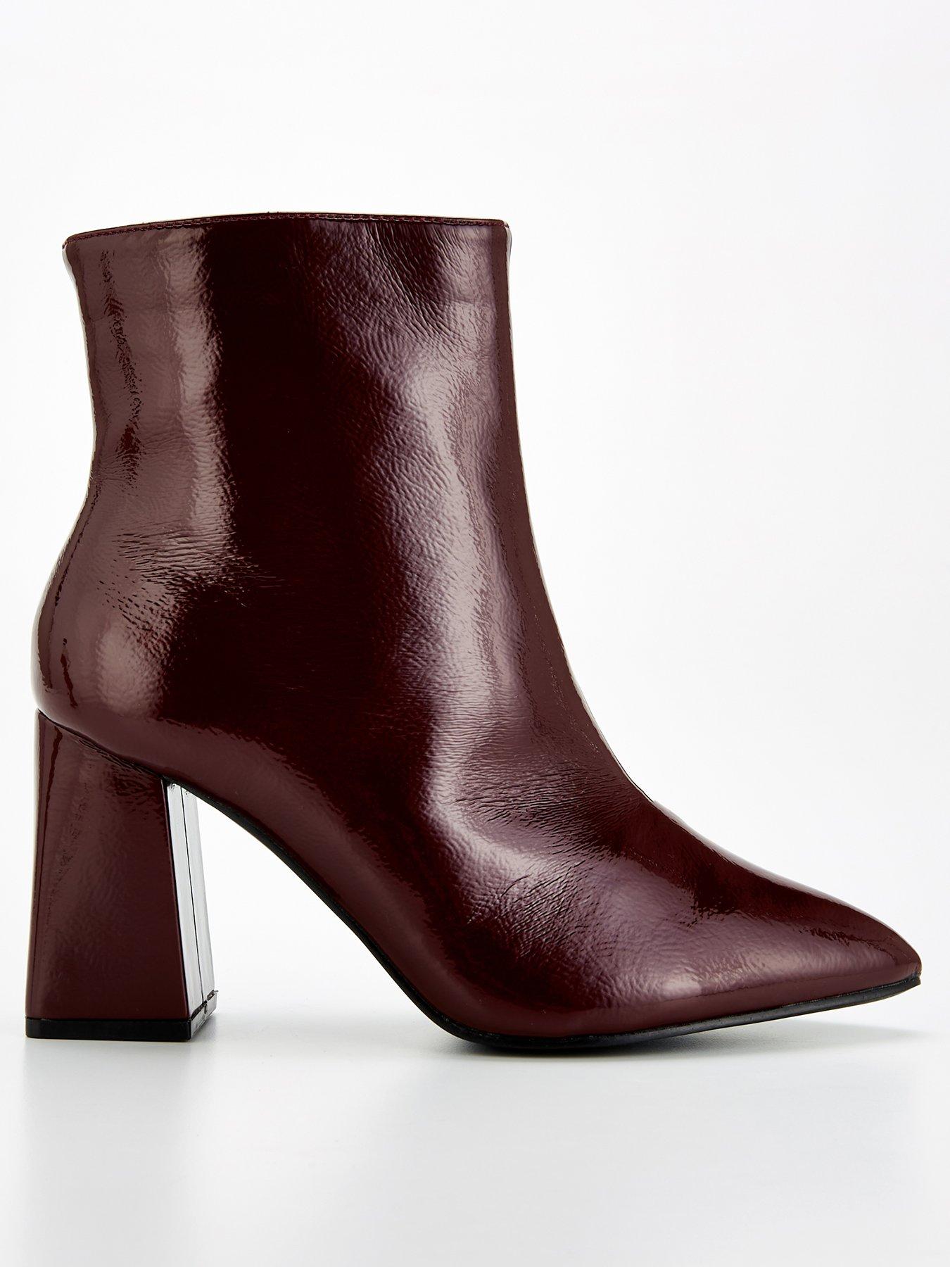 Wide Fit Tetlee Ankle Boot Burgundy