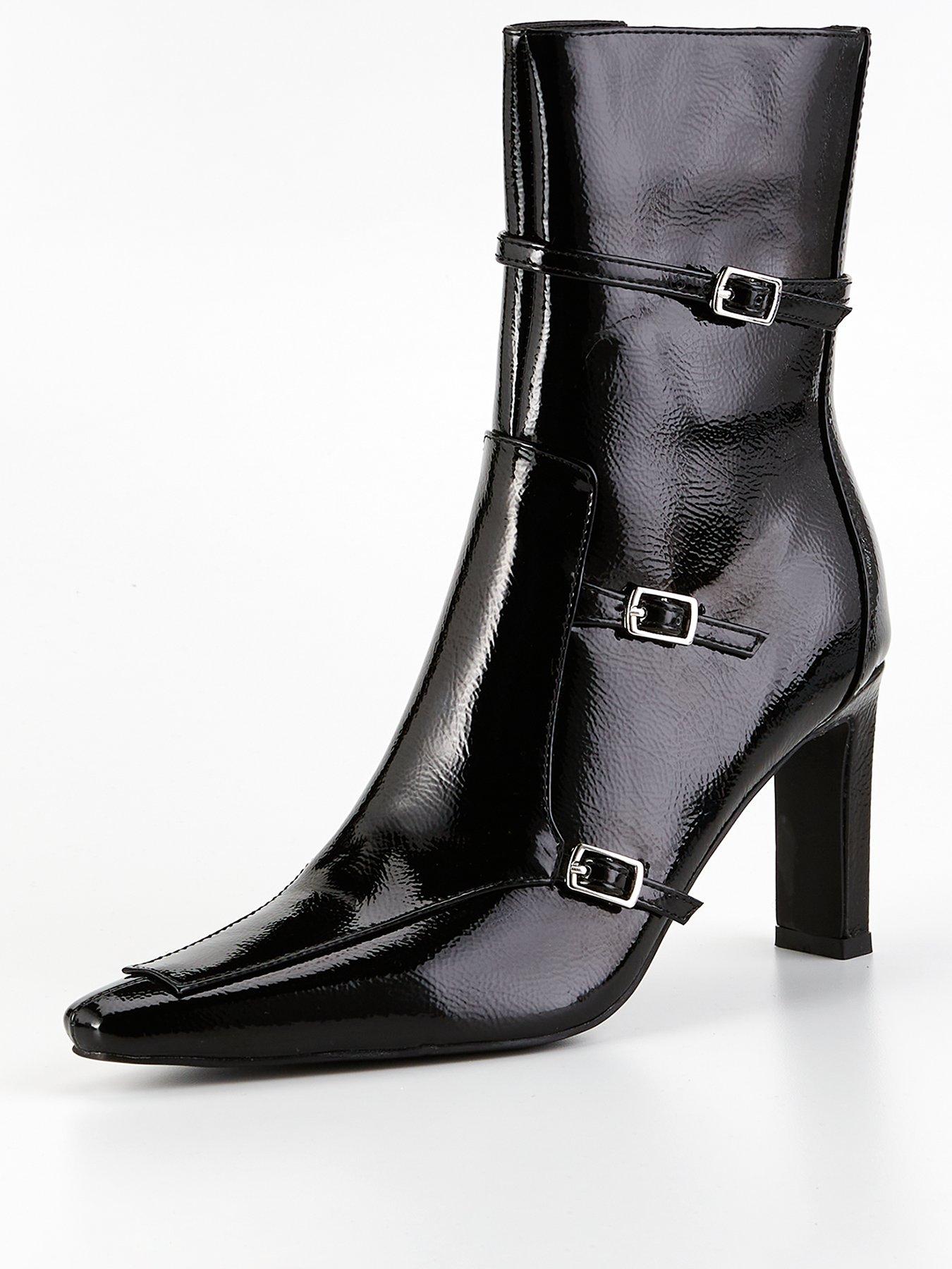 raid-brinkley-buckle-ankle-boot-blackstillFront