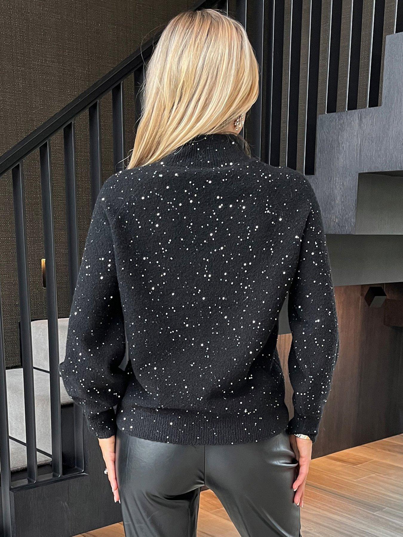 ax-paris-sequin-fleck-jumper-blackstillFront