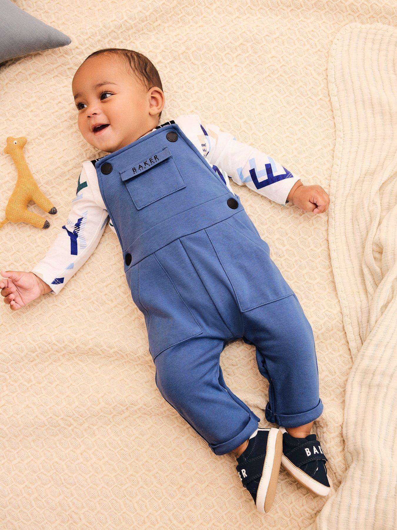 Baker By Ted Baker Baby Boys Jersey Dungaree T Shirtset Blue