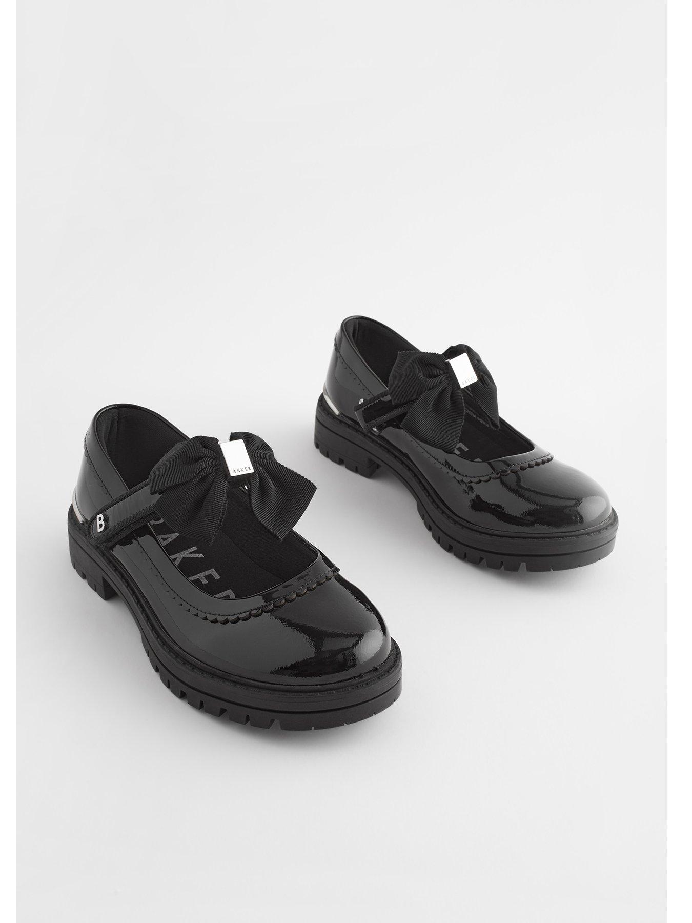 Image 1 of 5 of Ted Baker Girls Bow Chunky Mary Jane School Shoe - Black