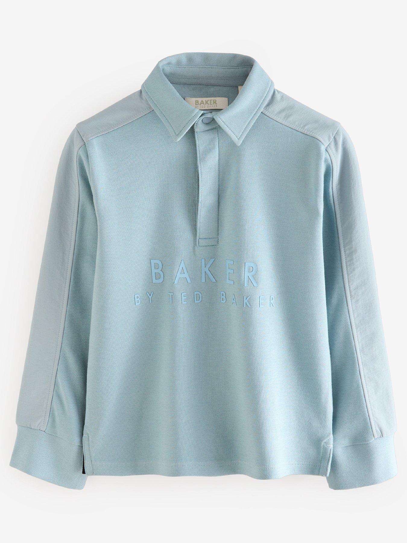 Image 1 of 4 of Ted Baker Boys Long Sleeve Polo Shirt - Blue