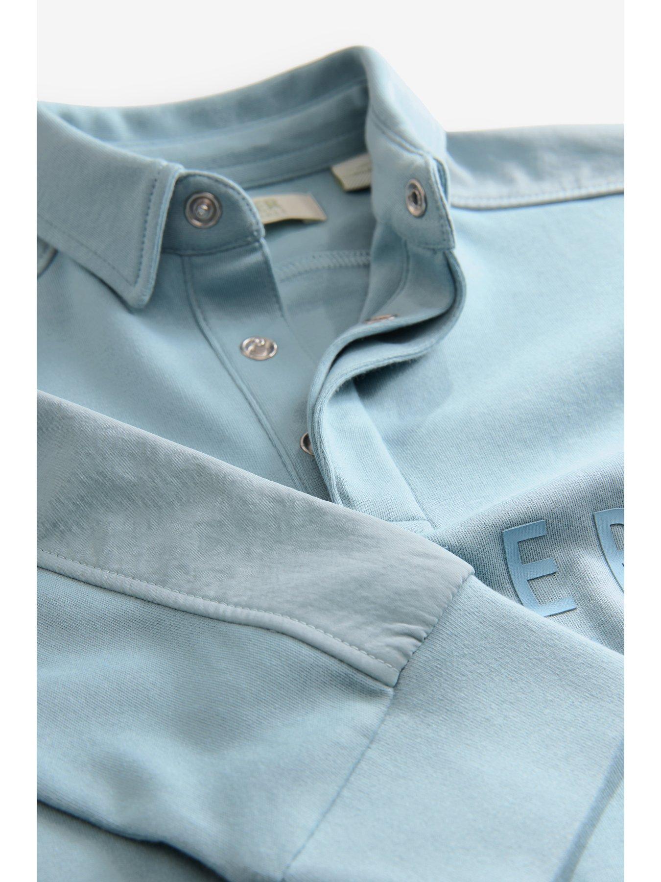 Image 4 of 4 of Ted Baker Boys Long Sleeve Polo Shirt - Blue