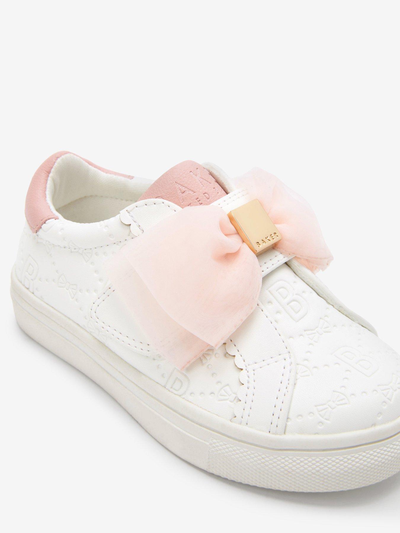 ted-baker-younger-girls-emb-organza-bow-trainer-whitestillFront