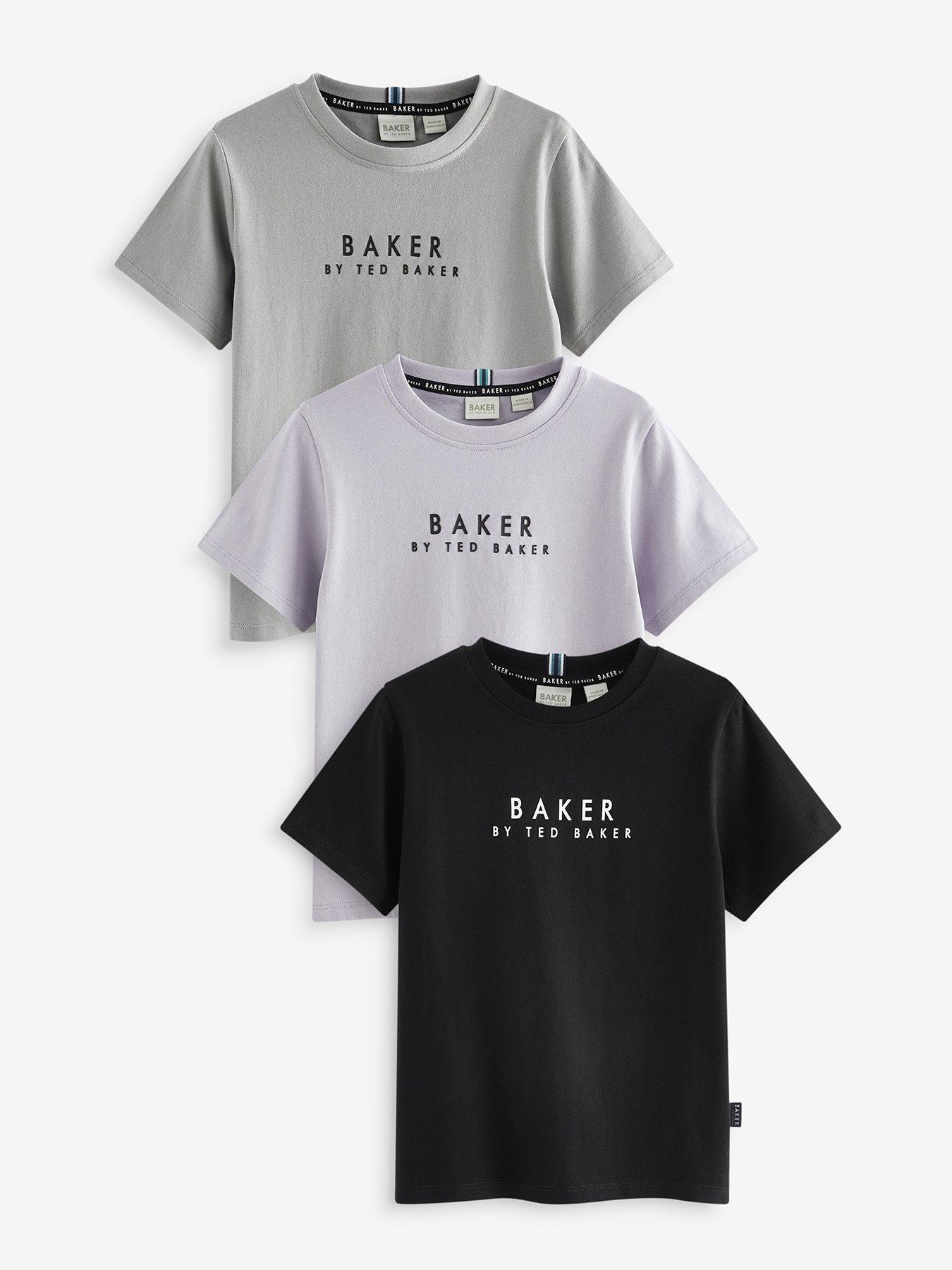 Image of Ted Baker Boys 3 Pack Short Sleeve T-Shirts - Multi - Blue