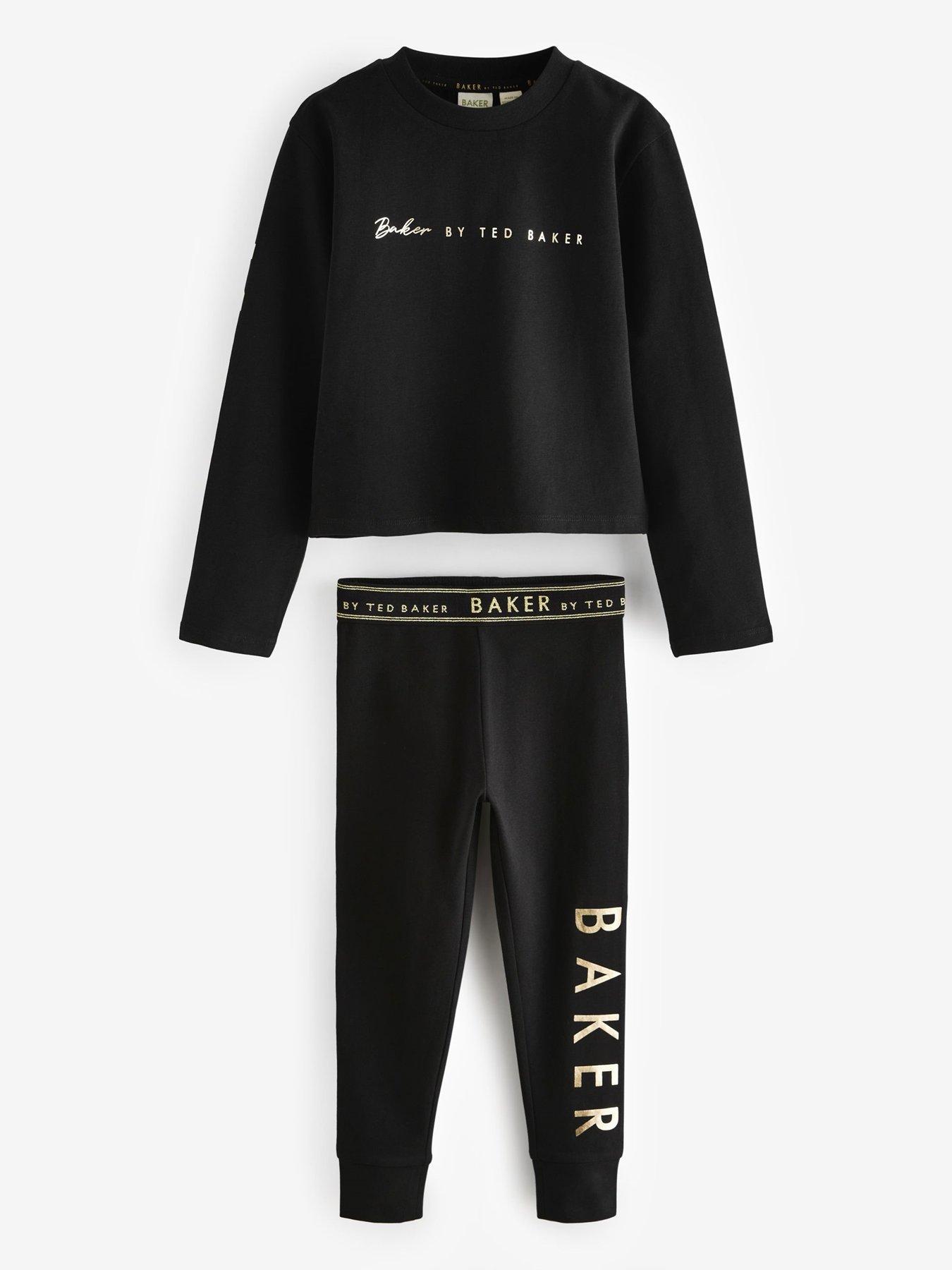 ted-baker-girls-logo-back-print-pj-set-blackdetail