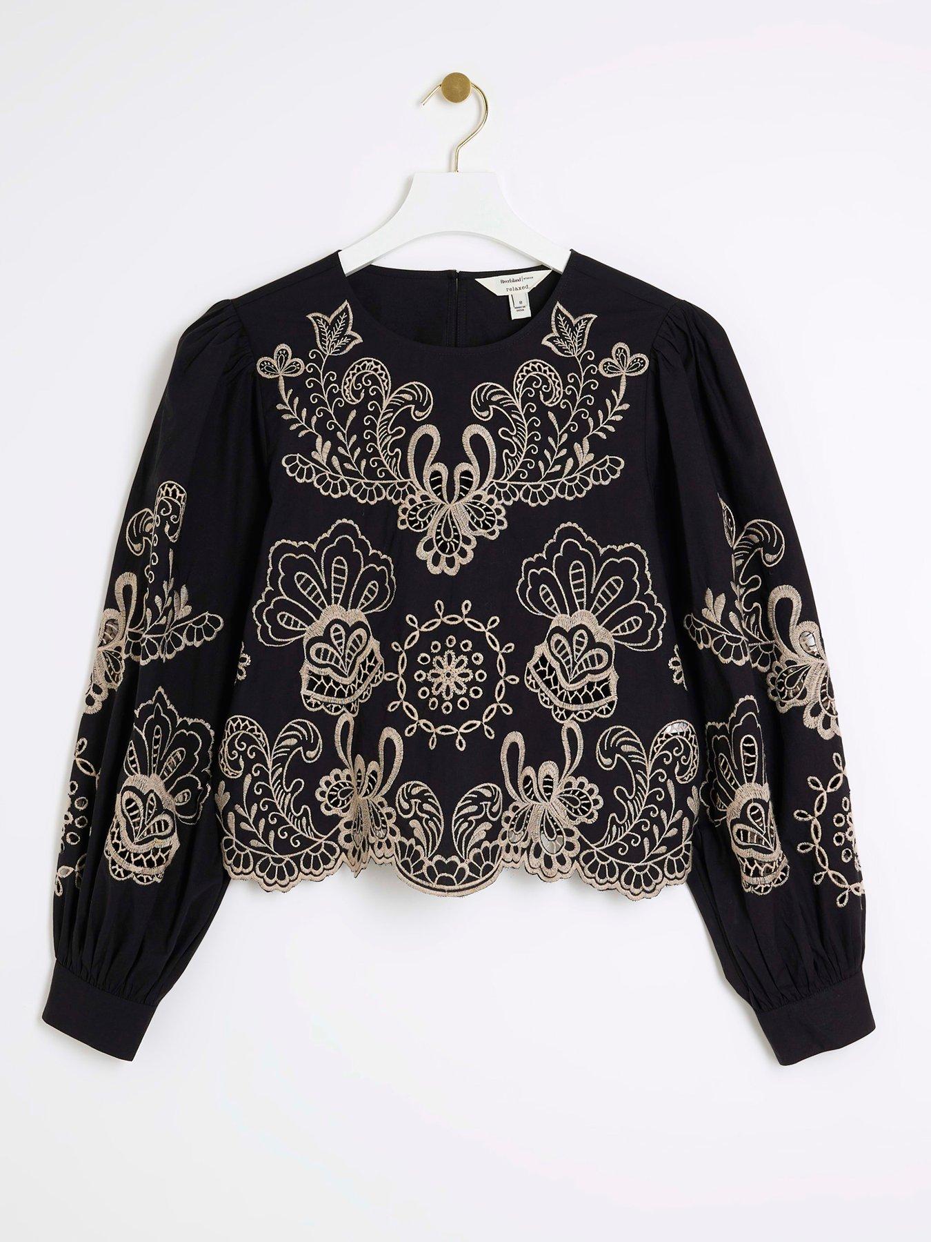 river-island-floral-cutwork-top-blackdetail