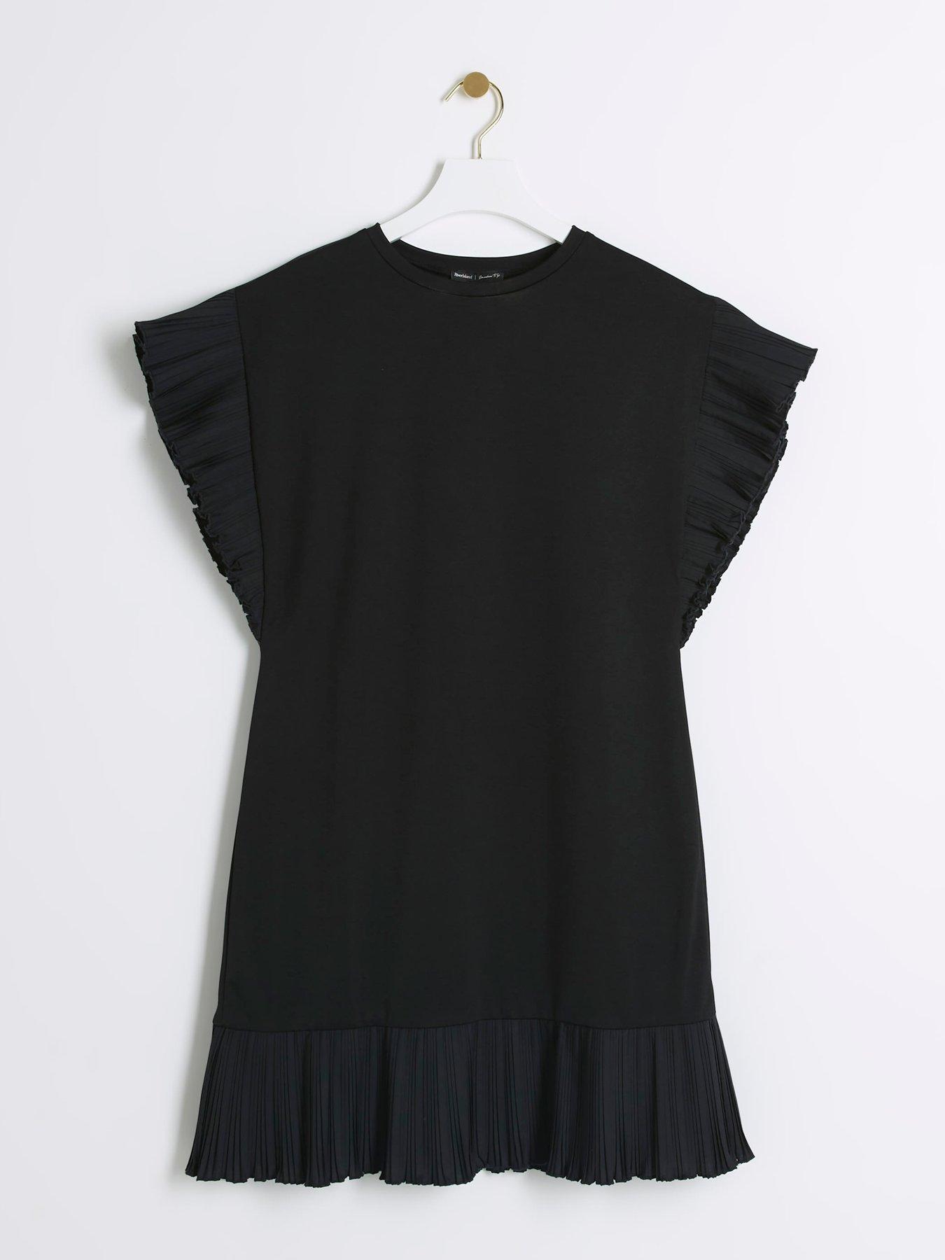 river-island-frilled-sleeve-t-shirt-dress-blackdetail