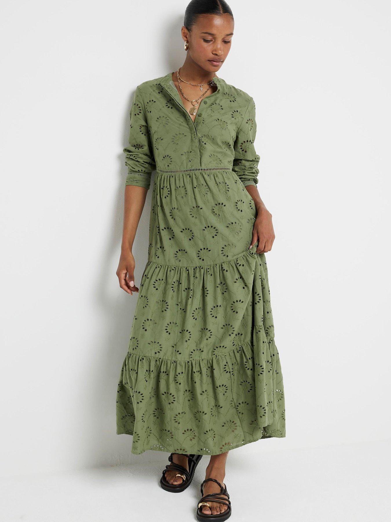 river-island-broderie-shirt-midi-dress-khaki