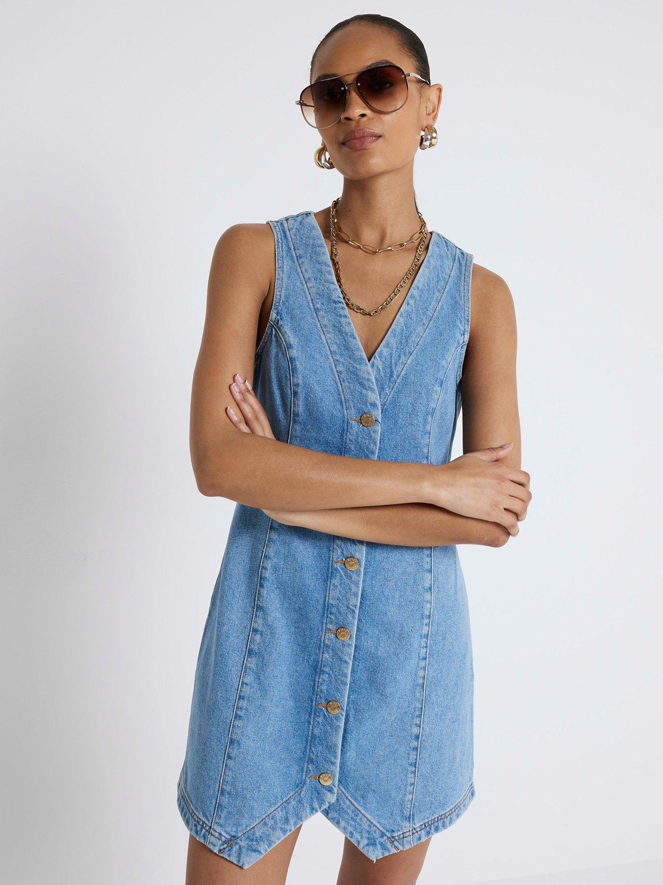 river-island-denim-waistcoat-detail-dress-denimoutfit