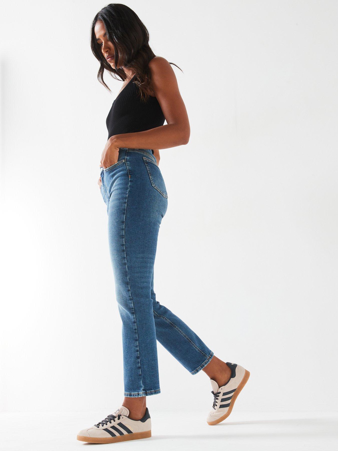 Image 3 of 6 of V by Very High Waist Comfort Slim Jeans - Midi Wash