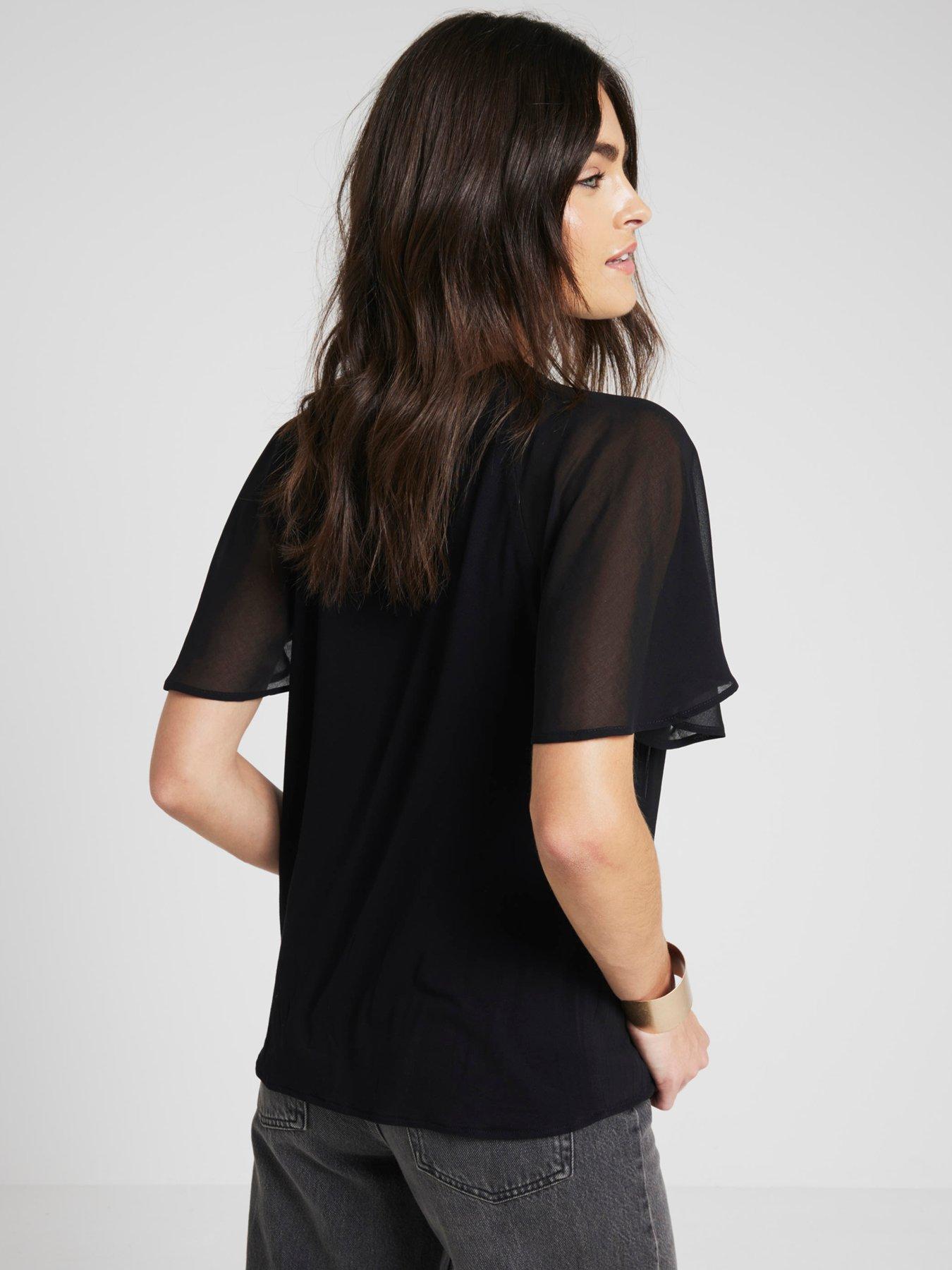 river-island-hybrid-pleated-t-shirt-blackstillFront