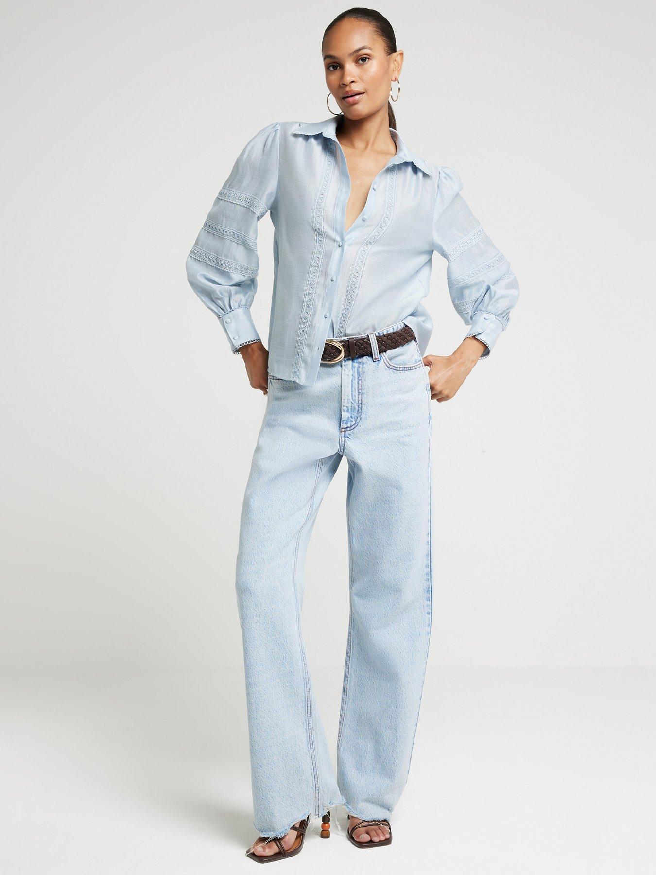 river-island-linen-lace-trim-shirt-blue