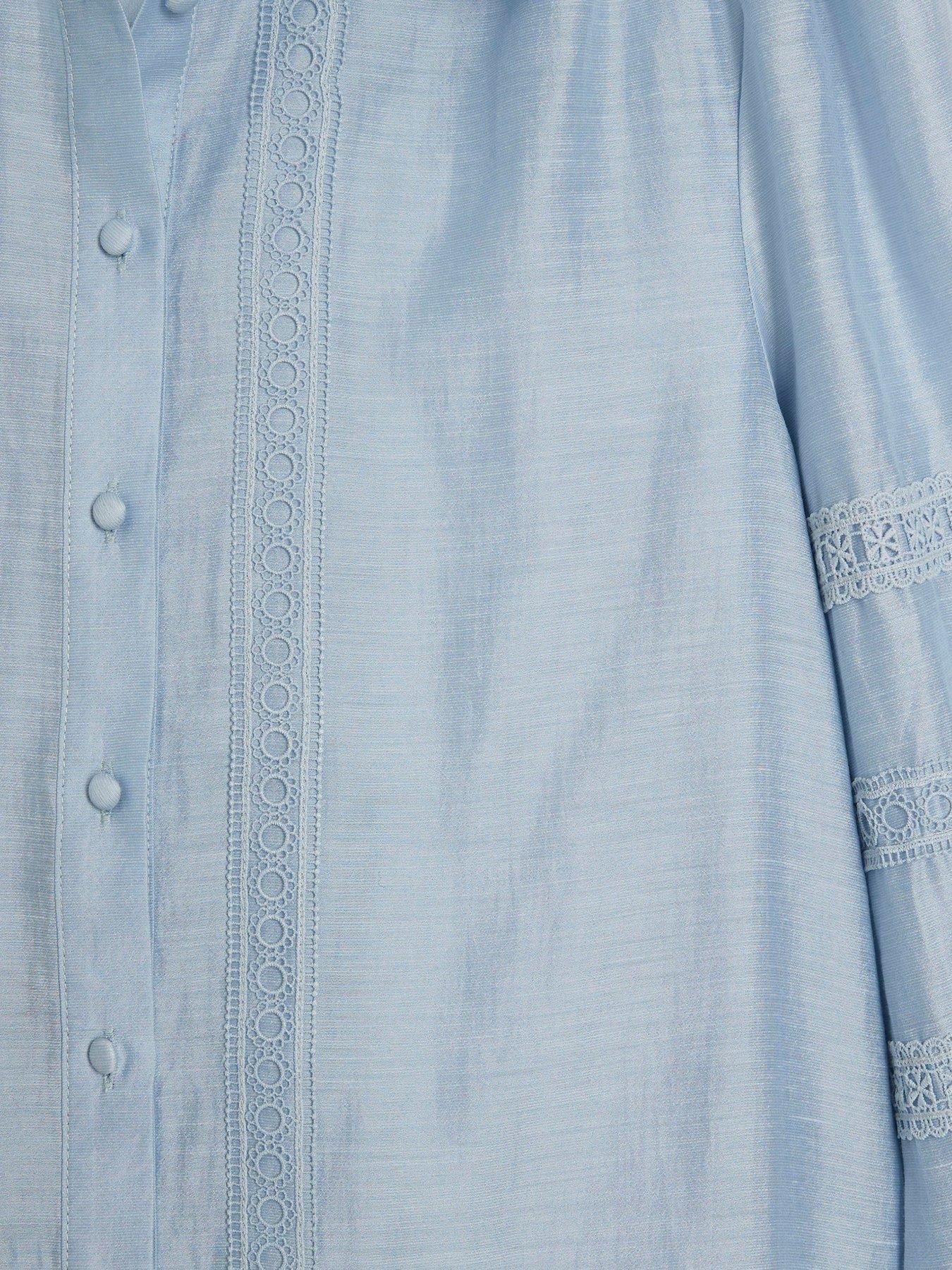 river-island-linen-lace-trim-shirt-blueoutfit