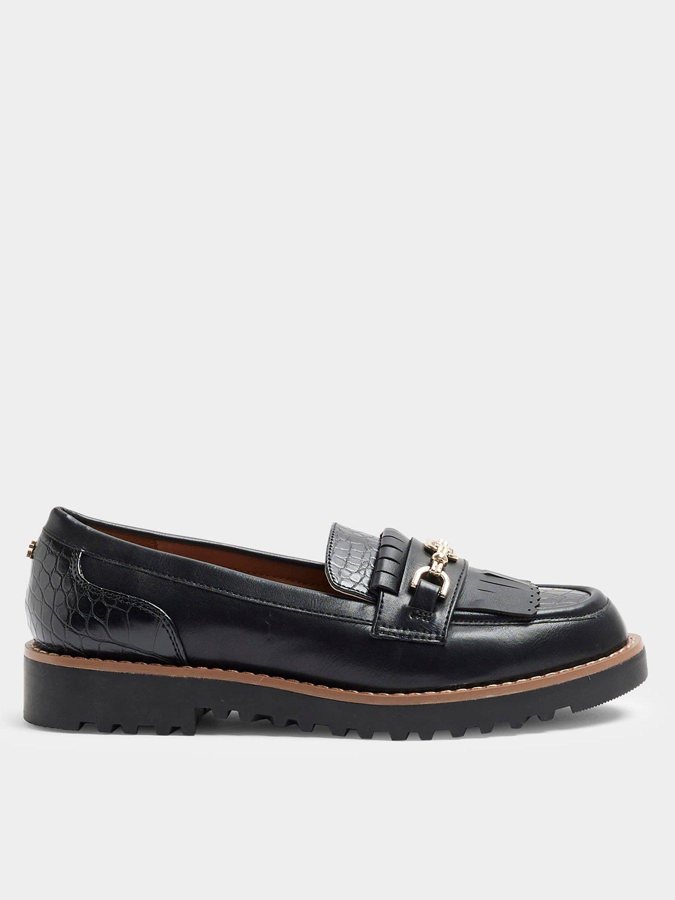 river-island-fringed-snaffle-loafer-black