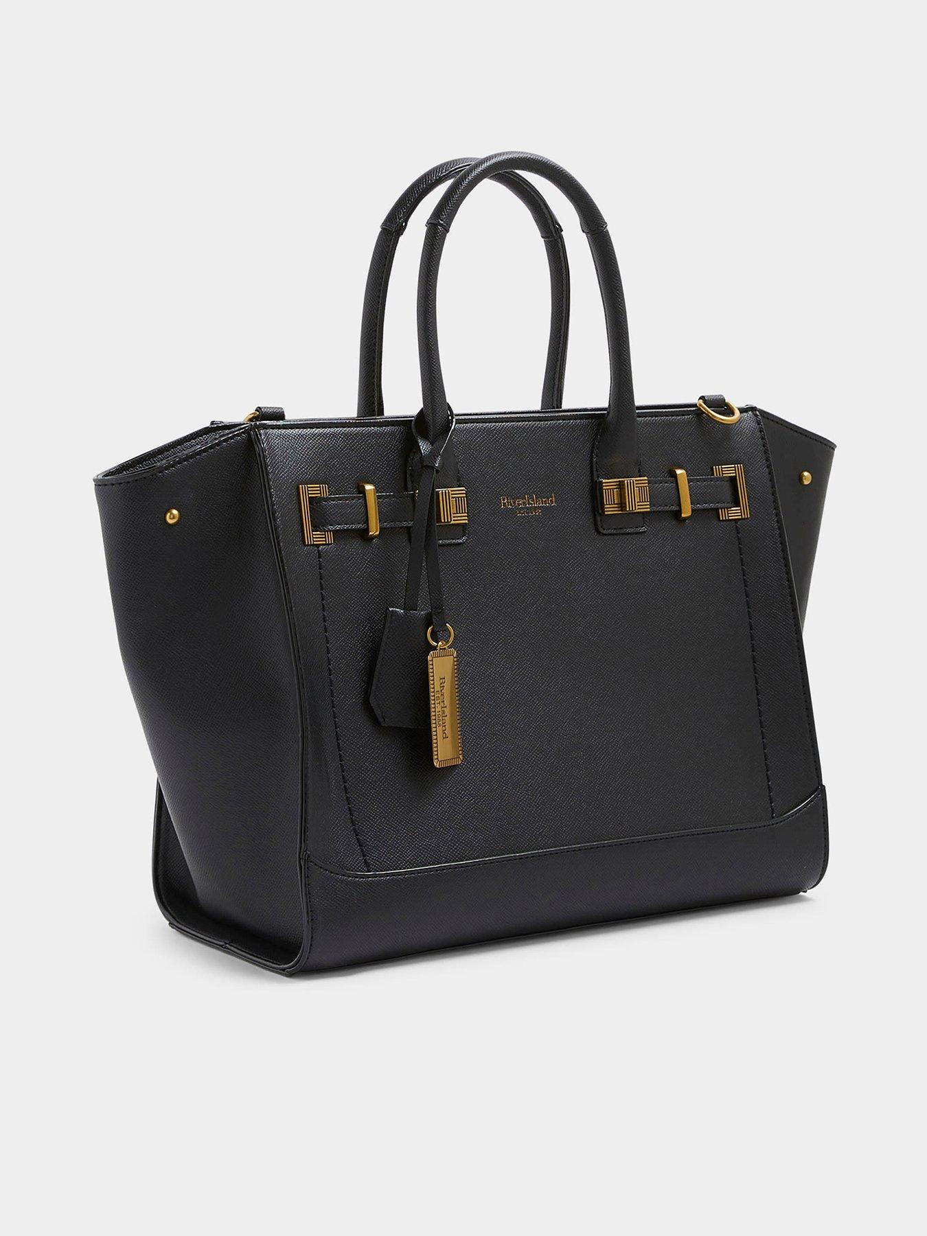 river-island-lock-tab-tote-bag-blackback