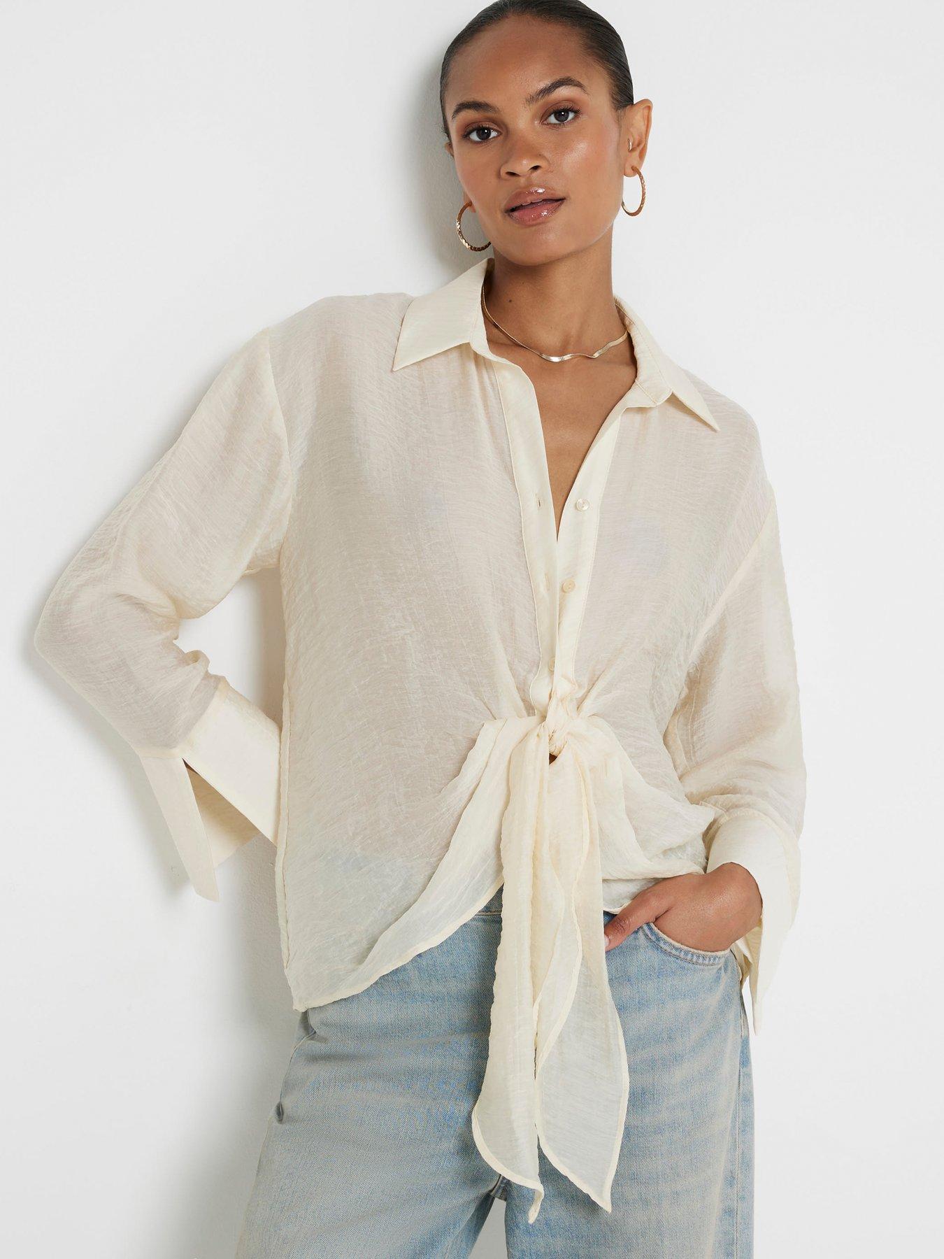 river-island-twisted-front-shirt-cream