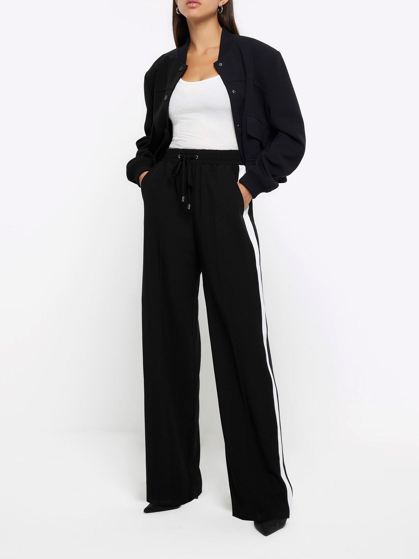 river-island-side-stripe-jogger-blackback