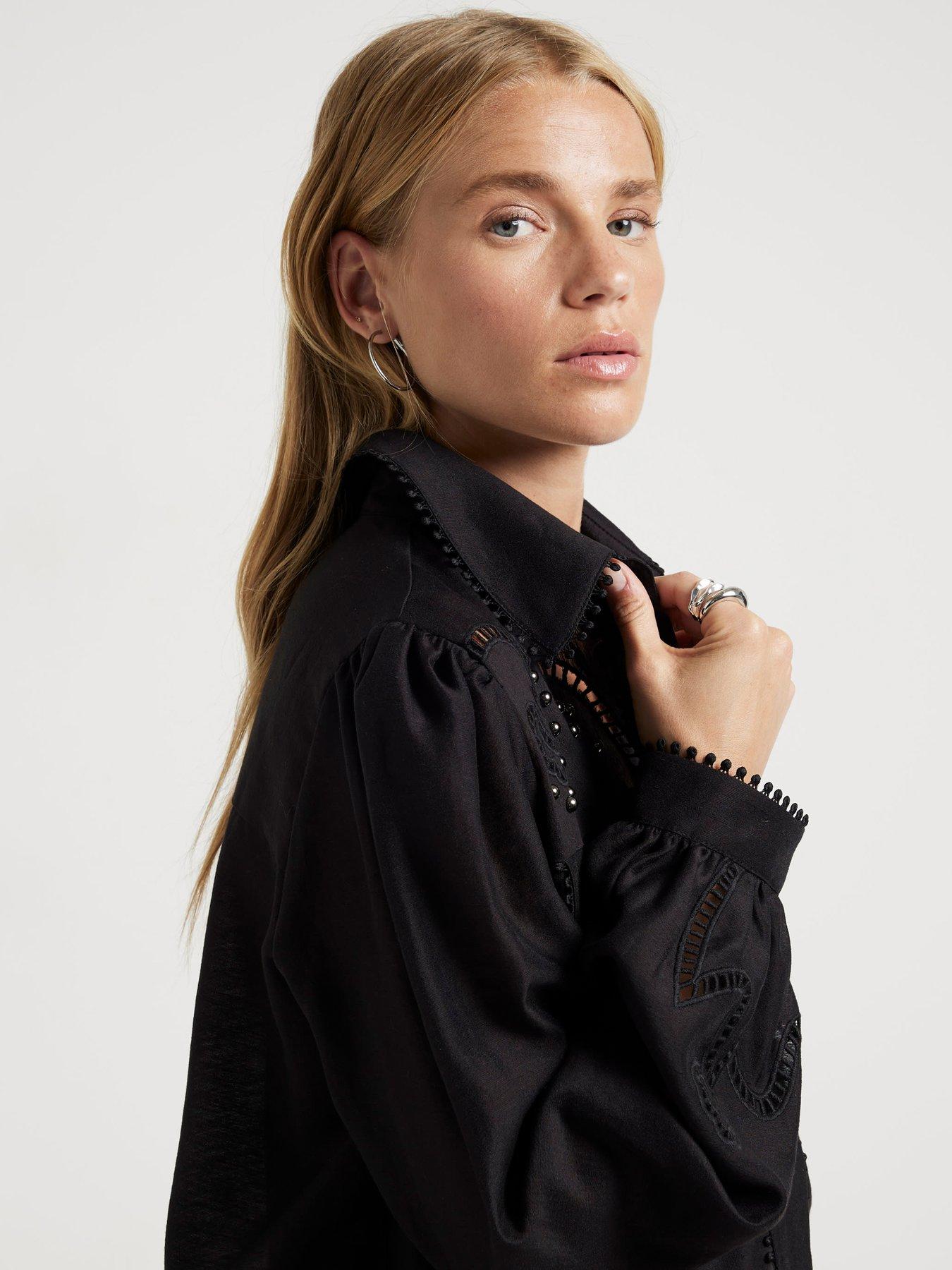 river-island-studded-detail-western-shirt-blackoutfit