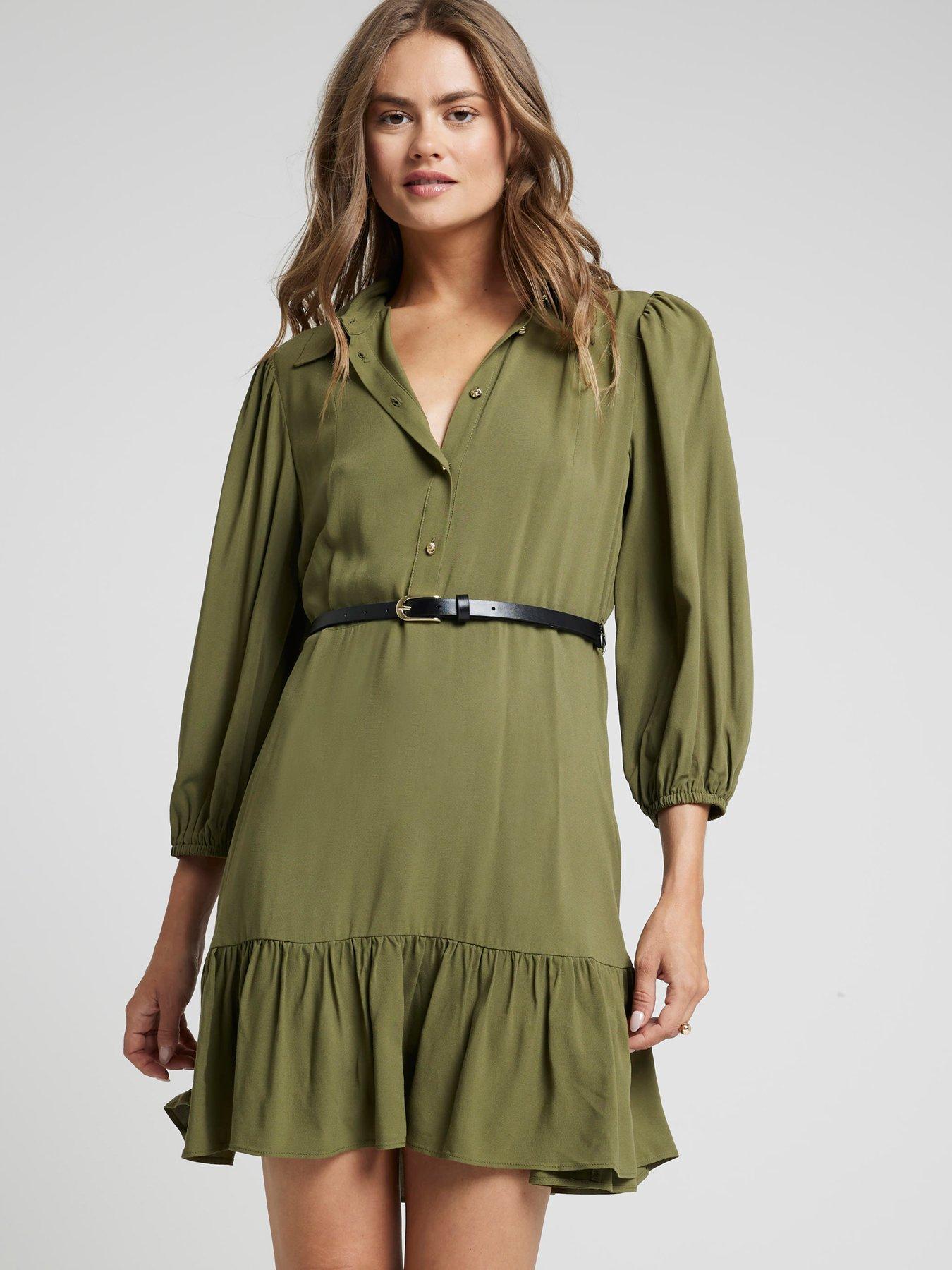 river-island-belted-shirt-dress-khaki