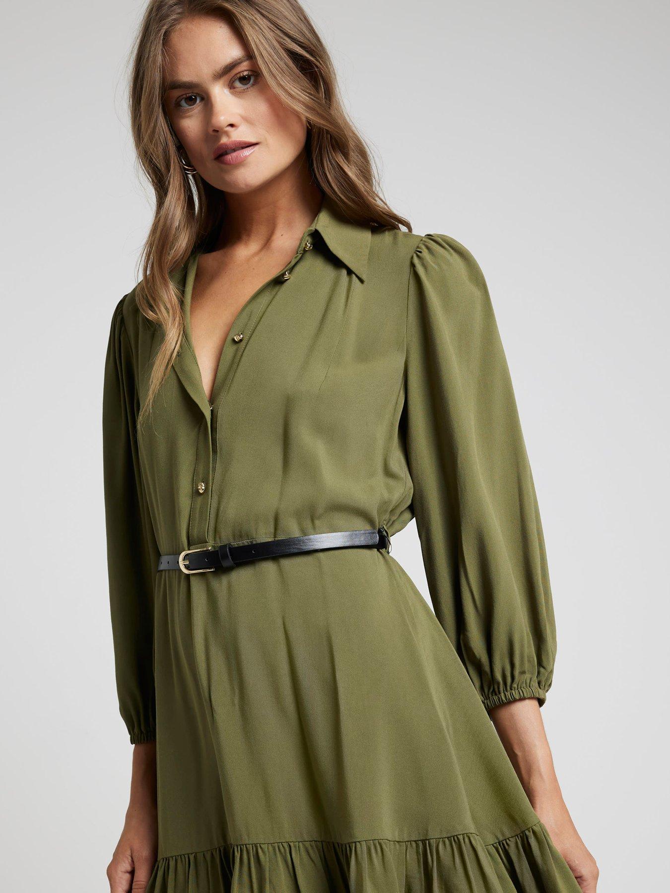 river-island-belted-shirt-dress-khakioutfit