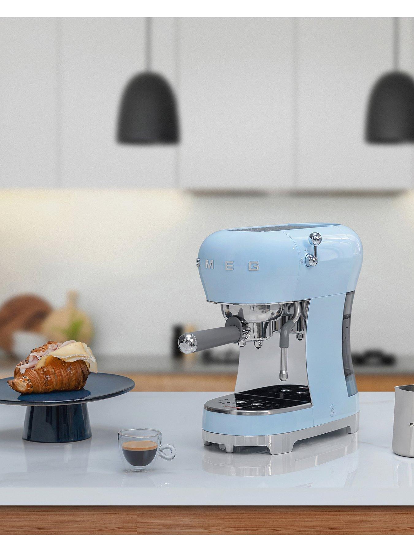 Image 6 of 7 of Smeg ECF02 Espresso Coffee Machine - Pastel Blue