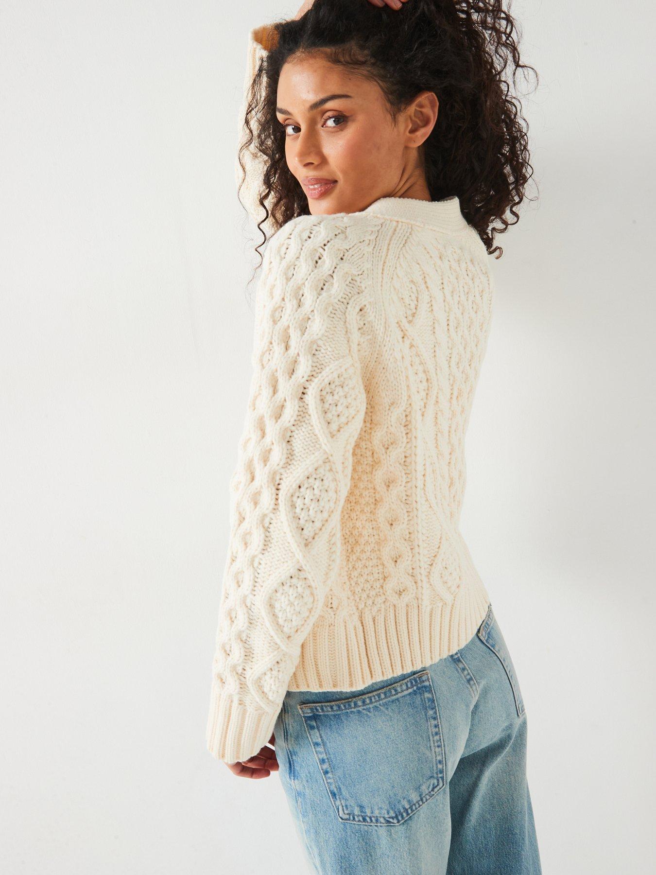 v-by-very-edge-to-edge-cable-short-length-cardigan-creamstillFront