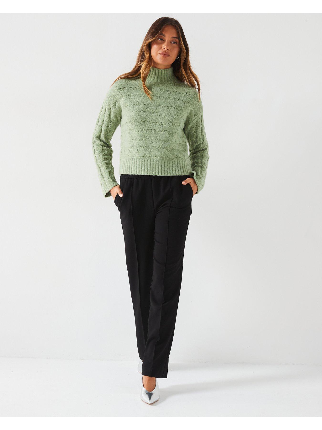 v-by-very-funnel-neck-horizontal-cable-knit-jumper-greenback