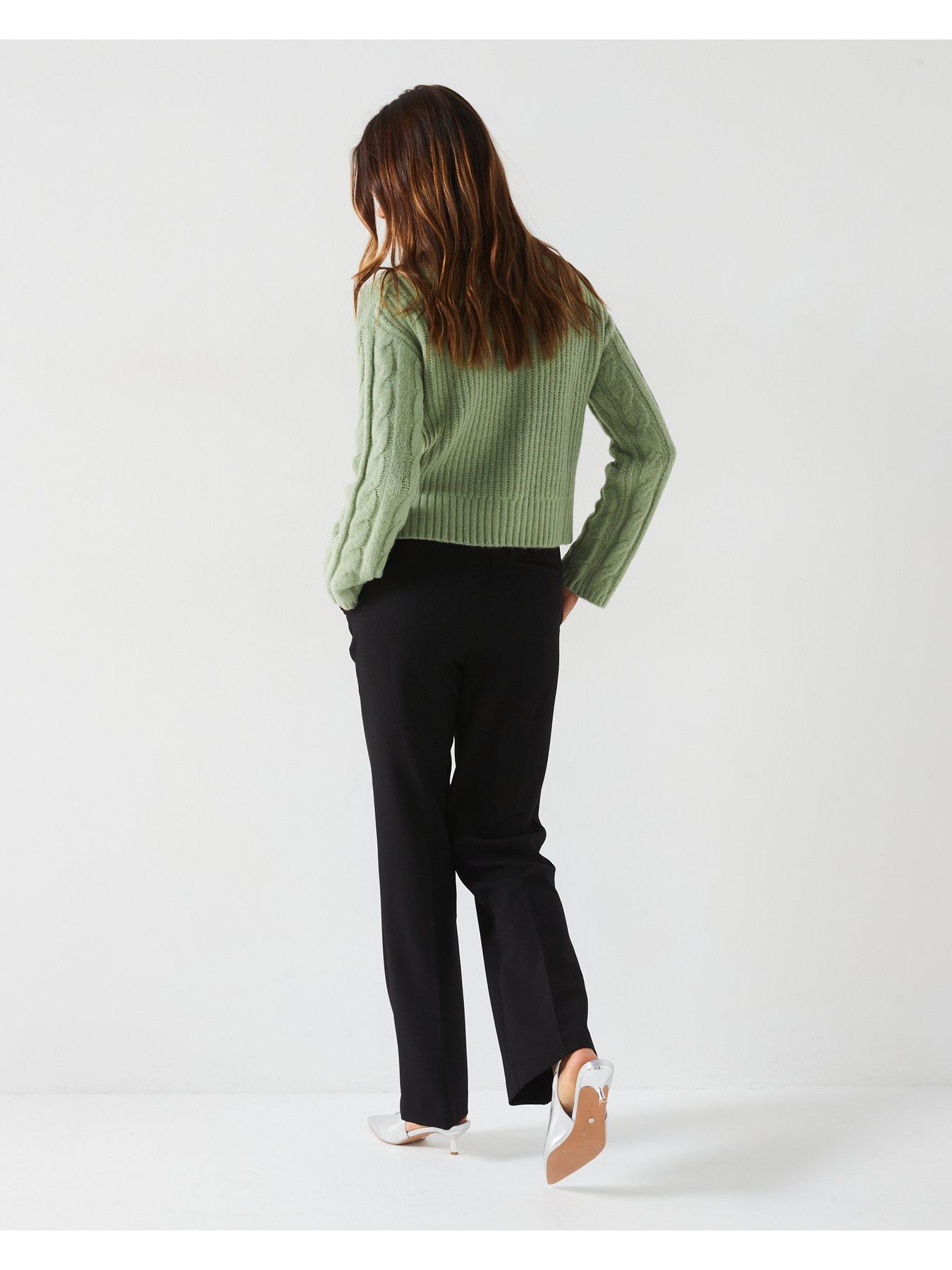 v-by-very-funnel-neck-horizontal-cable-knit-jumper-greenoutfit