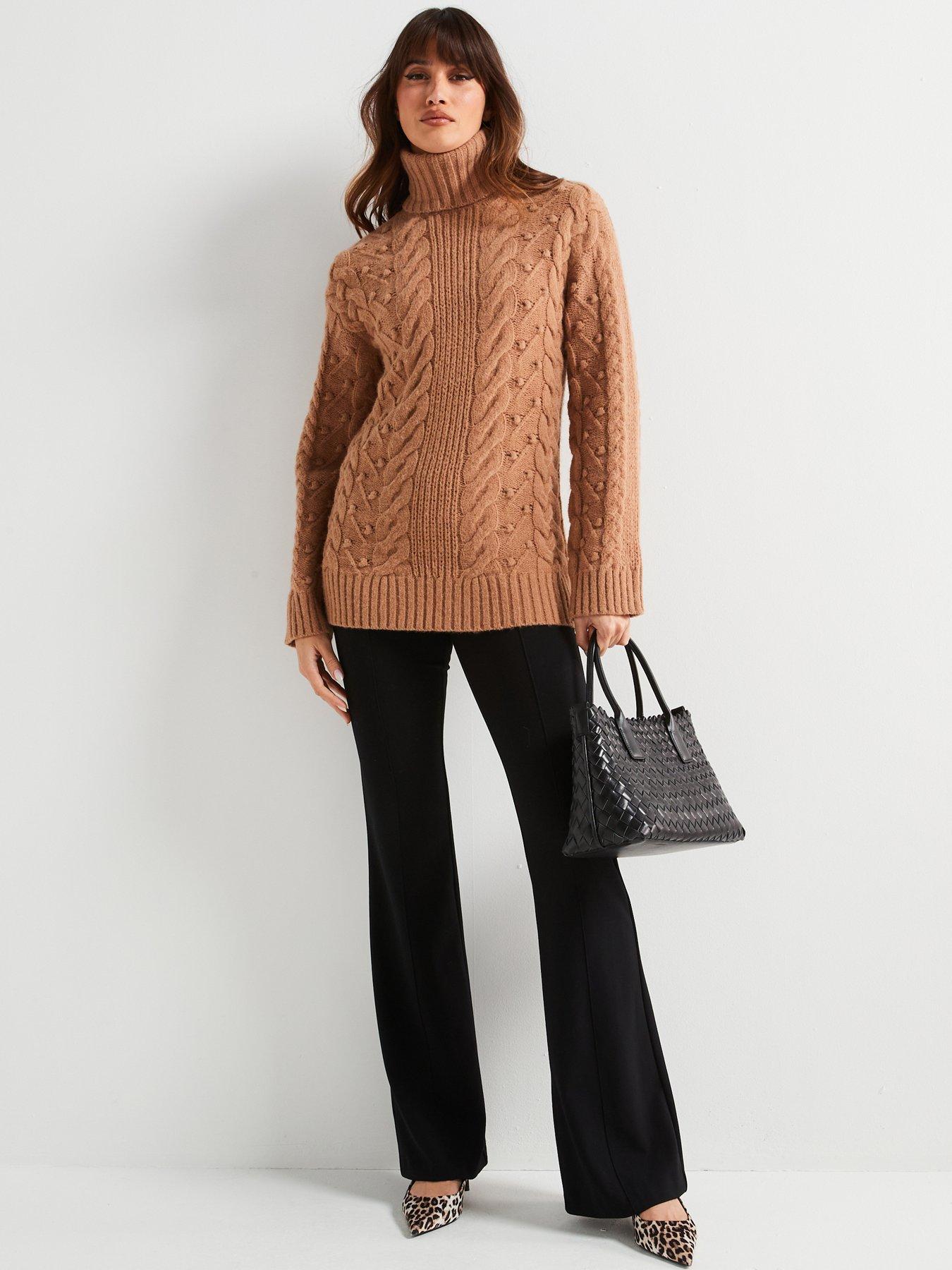 v-by-very-roll-neck-cable-knit-longline-jumper-beigeback