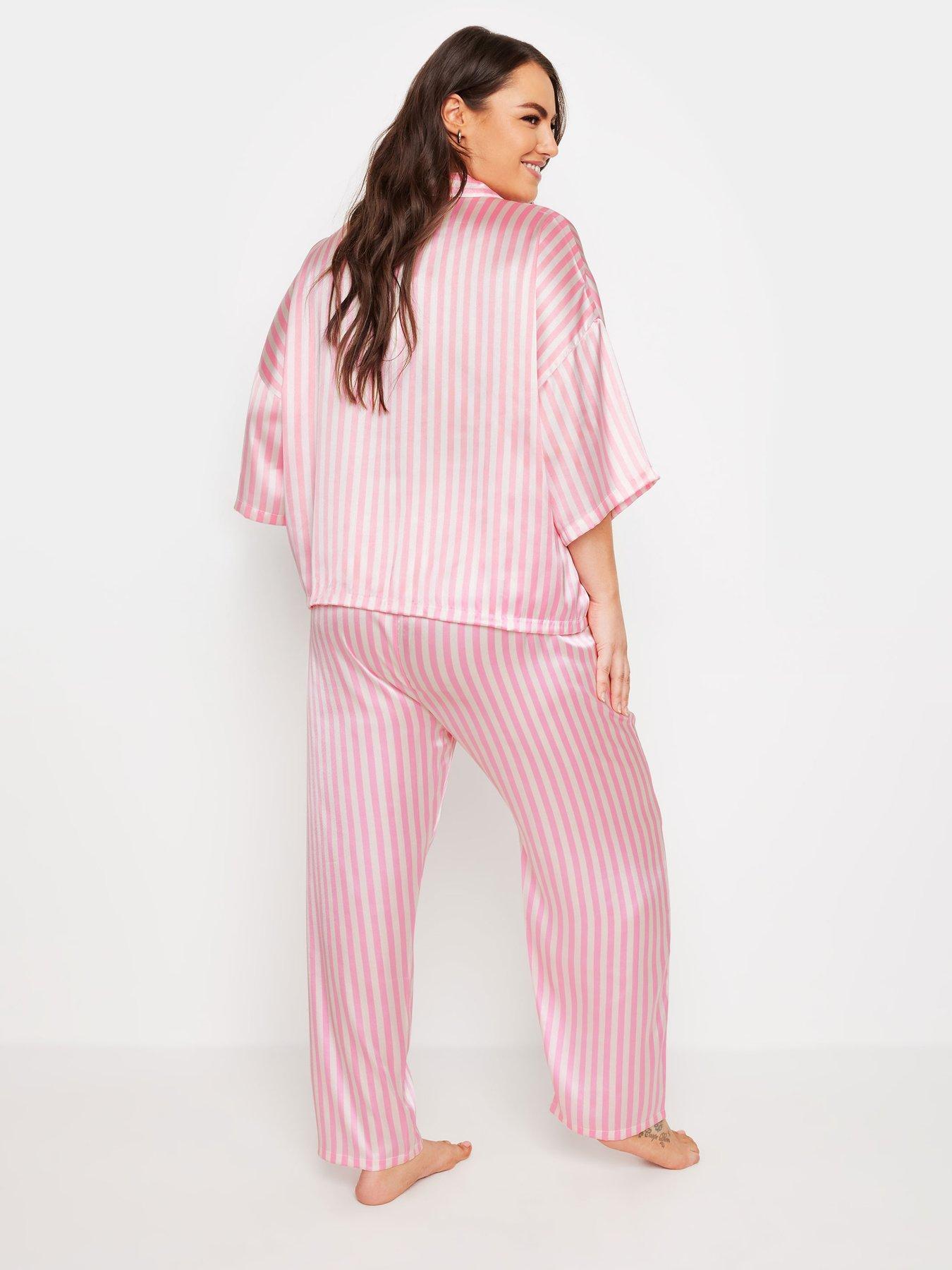 yours-curve-satin-stripe-pj-setstillFront