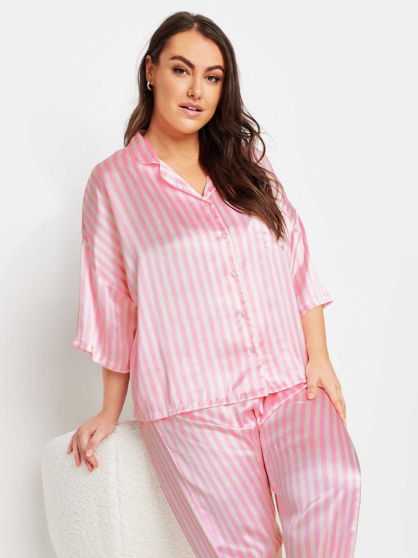 yours-curve-satin-stripe-pj-setoutfit