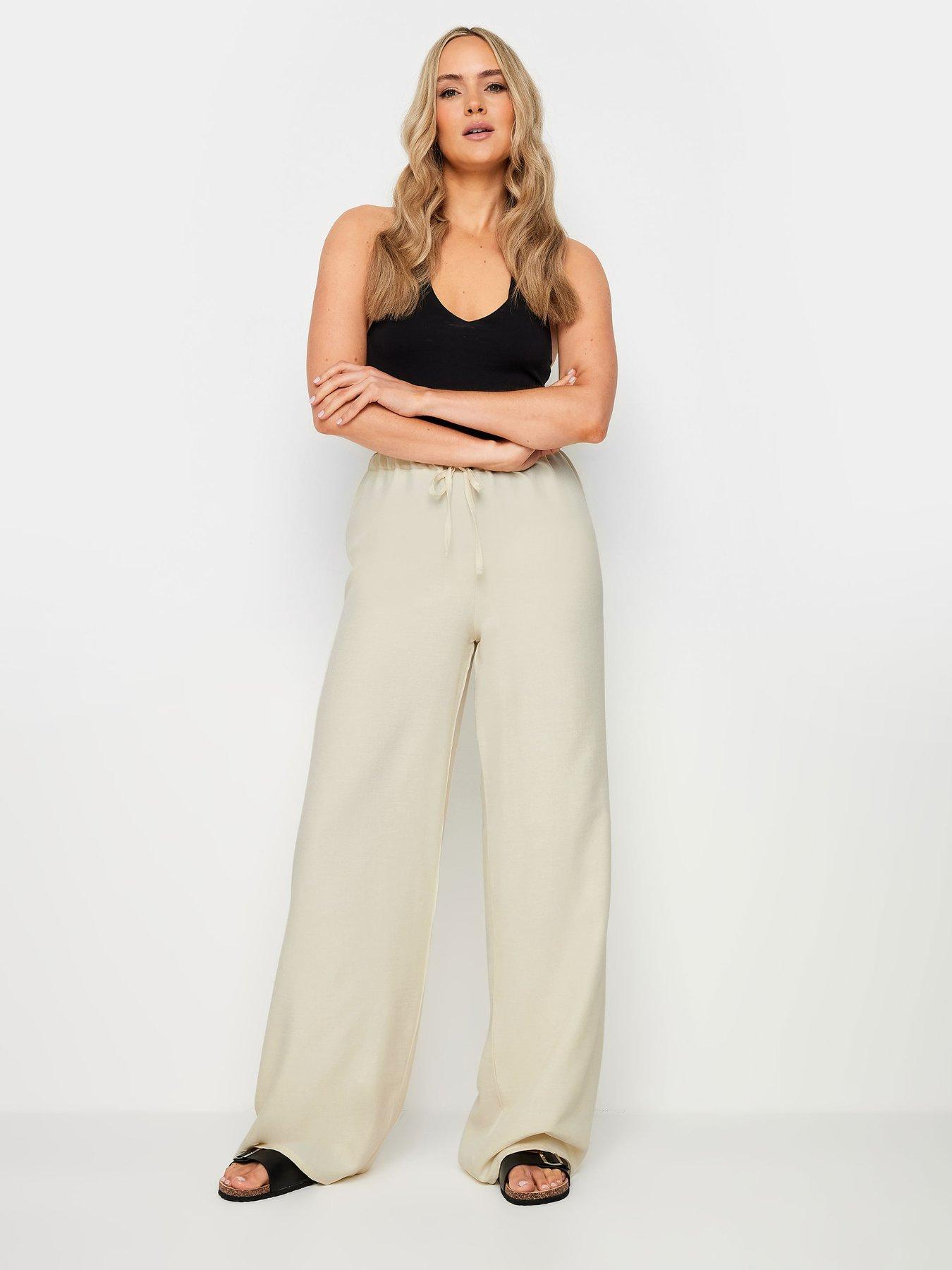 long-tall-sally-tall-textured-wide-leg-trousers-ivoryback