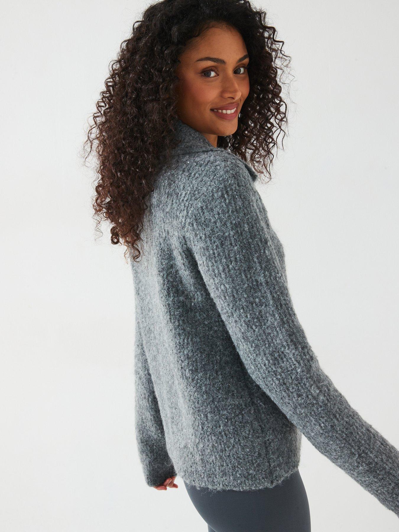 v-by-very-fluffy-zip-down-cardigan-with-wool-greystillFront