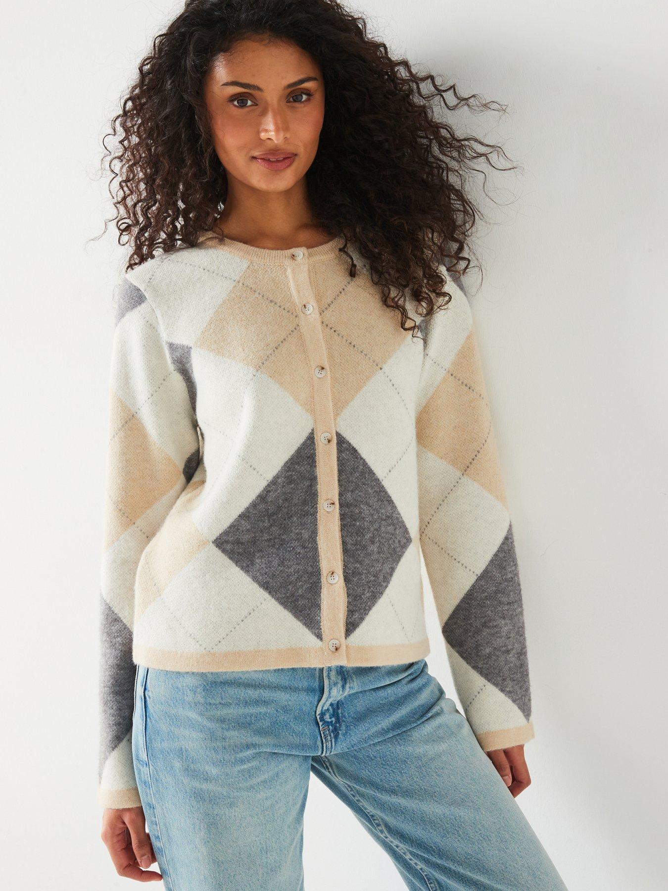 v-by-very-crew-neck-argyle-cardiganfront