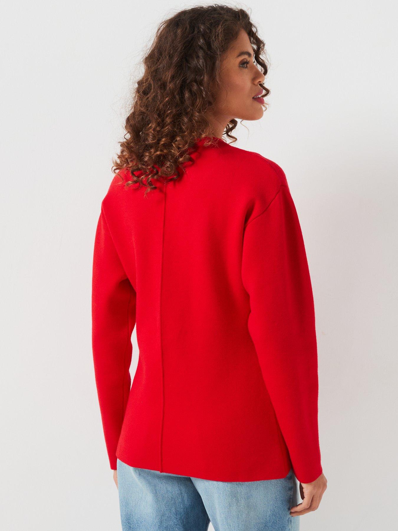 v-by-very-v-neck-fitted-longline-cardigan-redstillFront