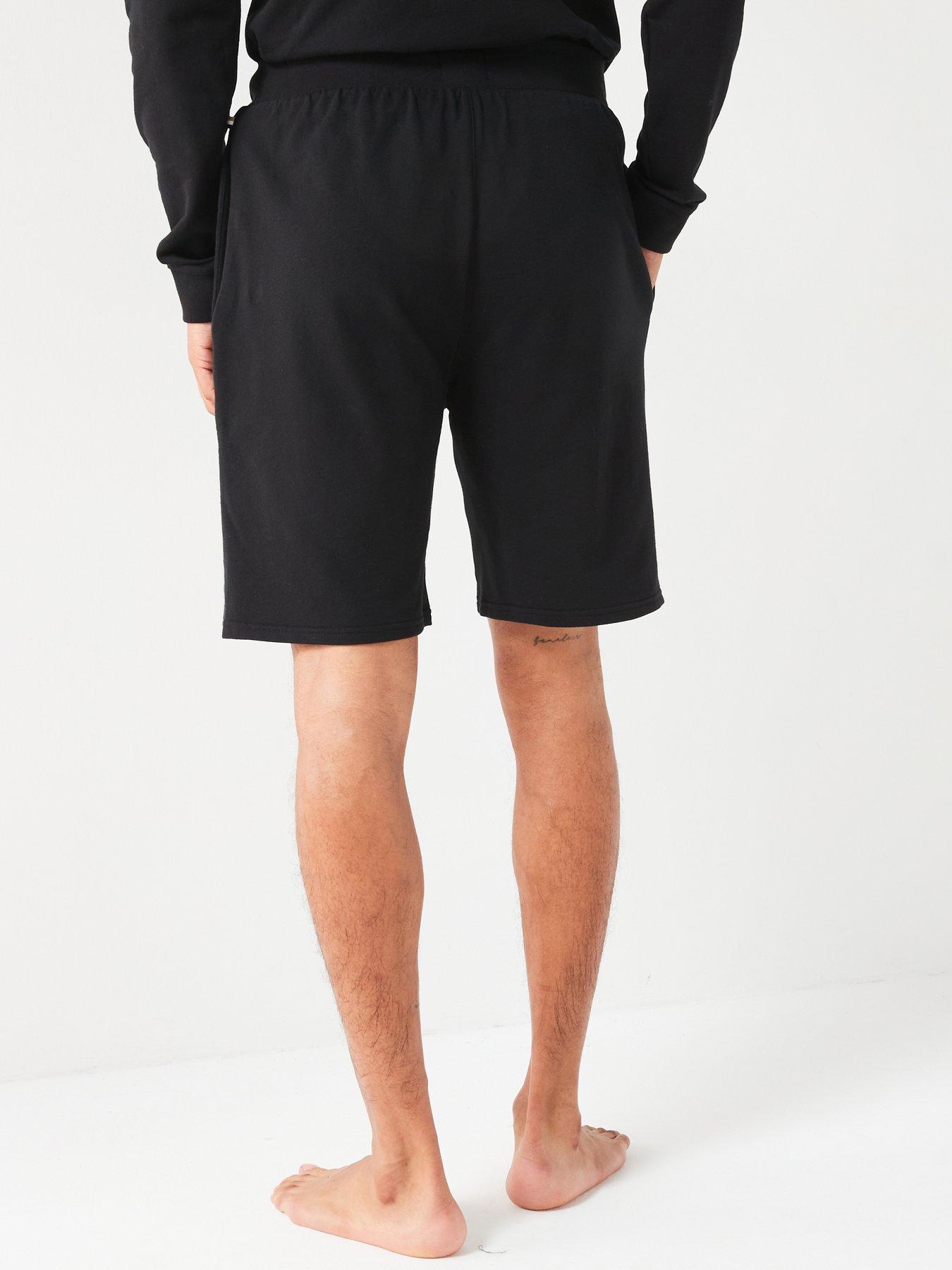 boss-logo-loop-back-loungewear-shorts-blackstillFront