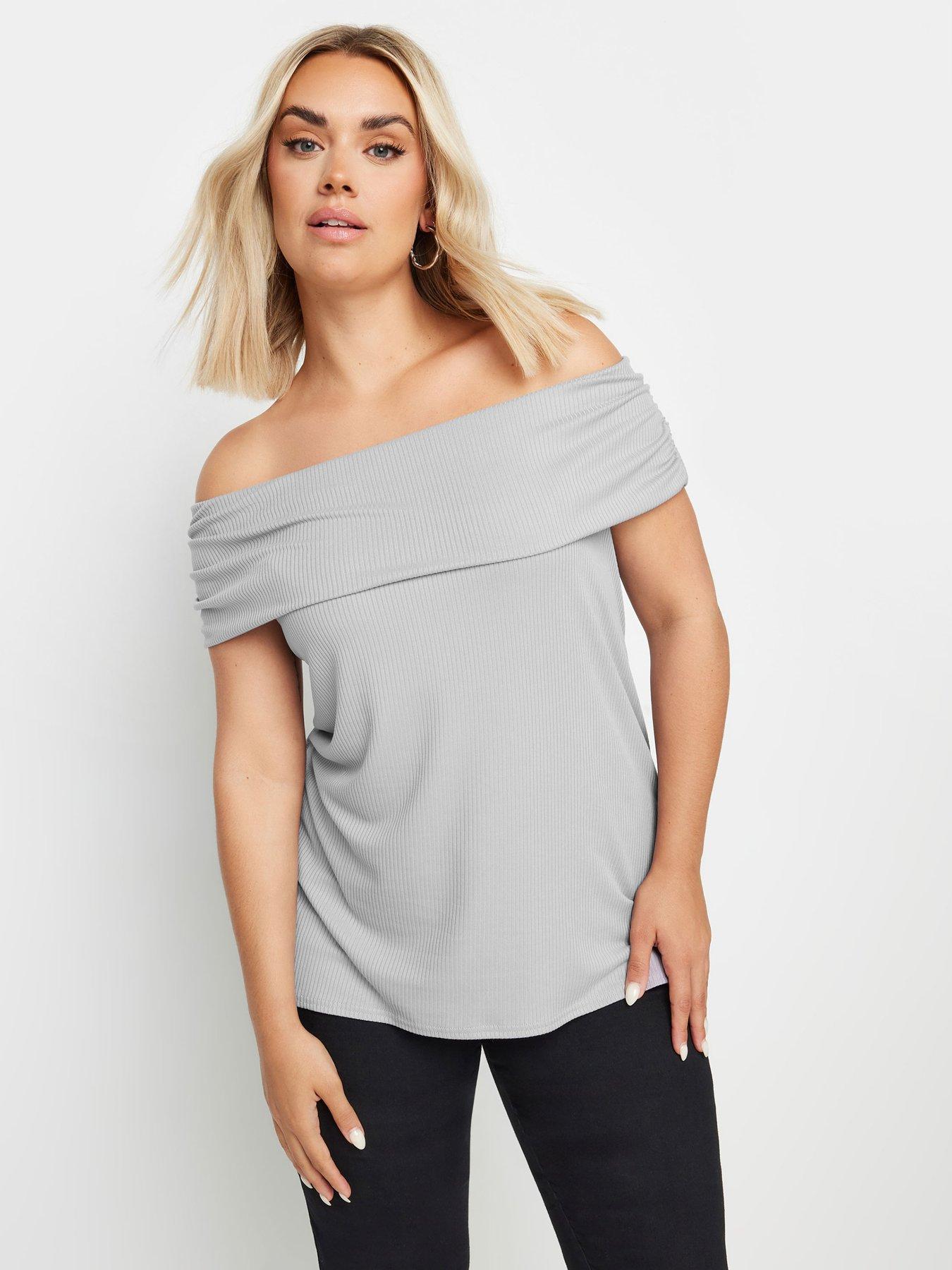 yours-curve-limited-deep-fold-bardot-top-grey