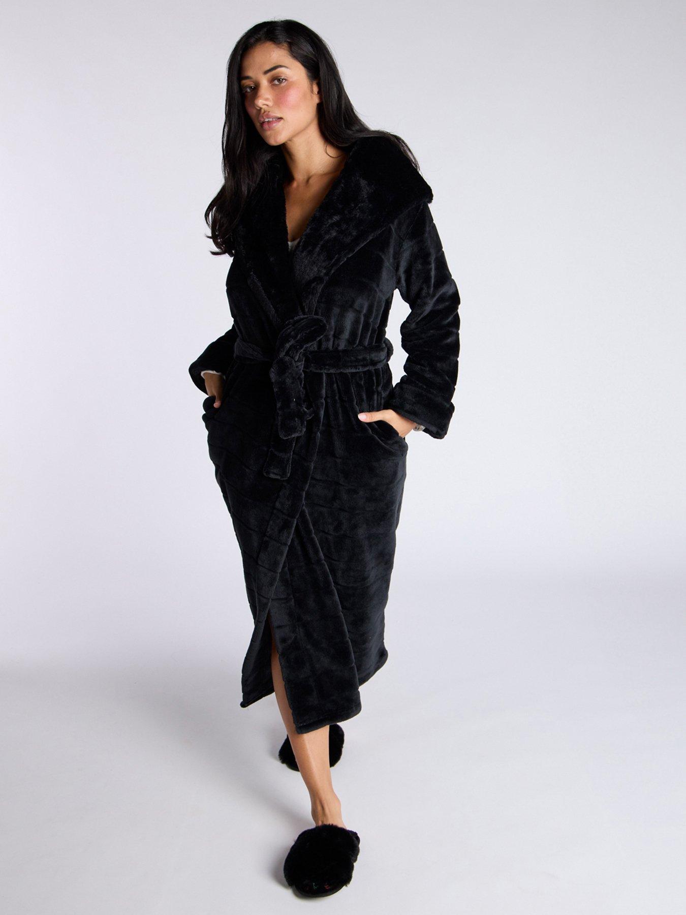 boux-avenue-boux-avenue-stripe-cut-plush-long-robe-black