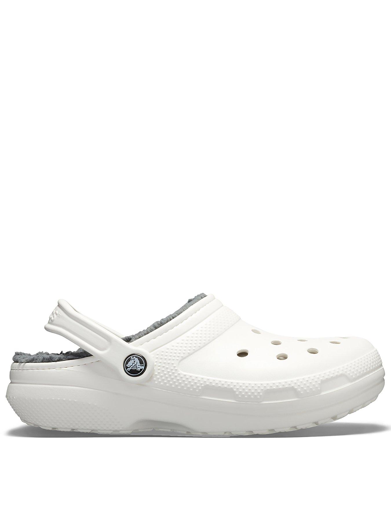 crocs-mens-classic-lined-clog-slipper-white