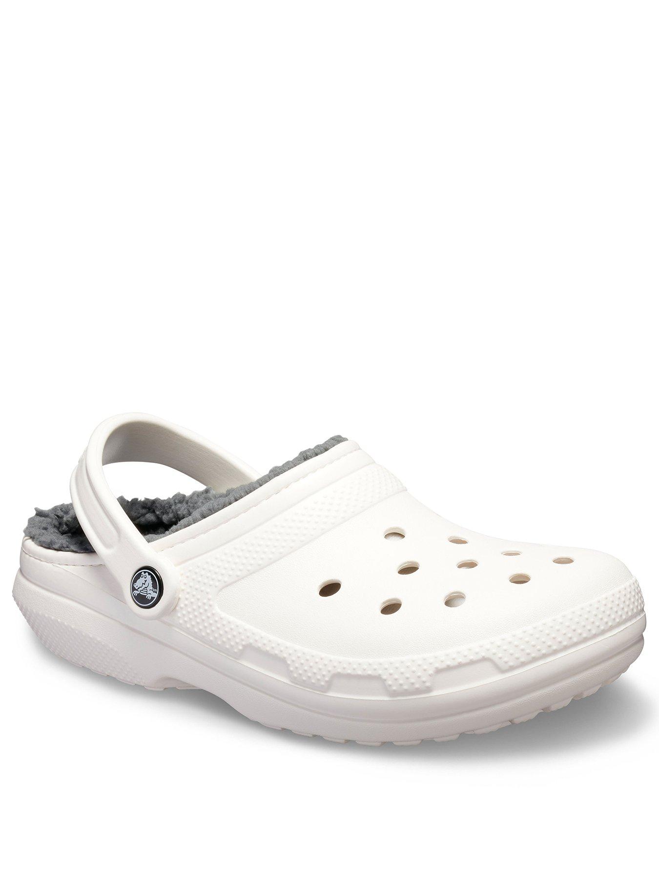 crocs-mens-classic-lined-clog-slipper-whitestillFront