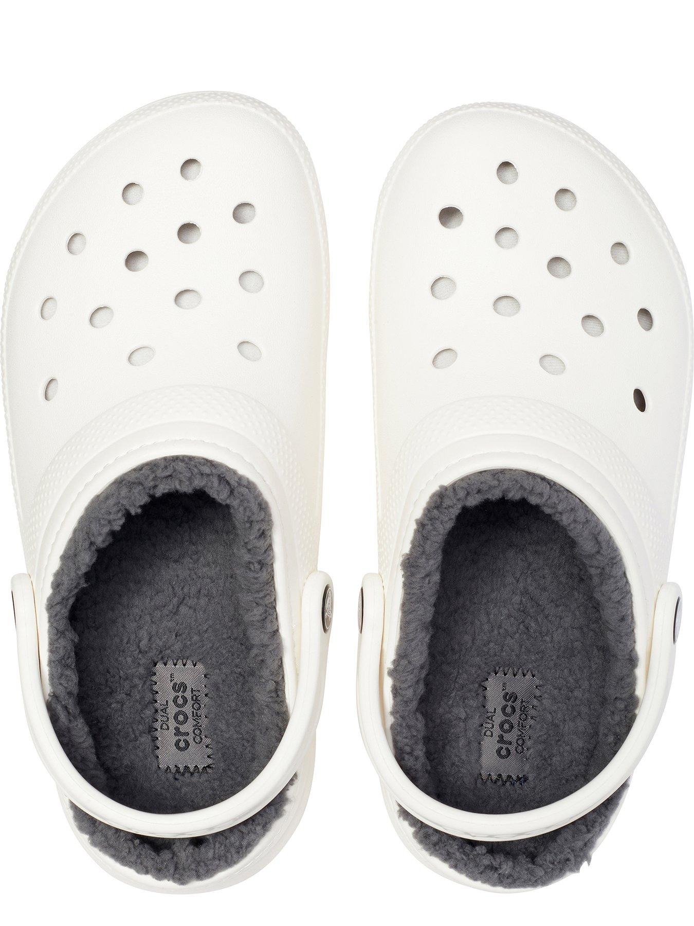 crocs-mens-classic-lined-clog-slipper-whiteoutfit