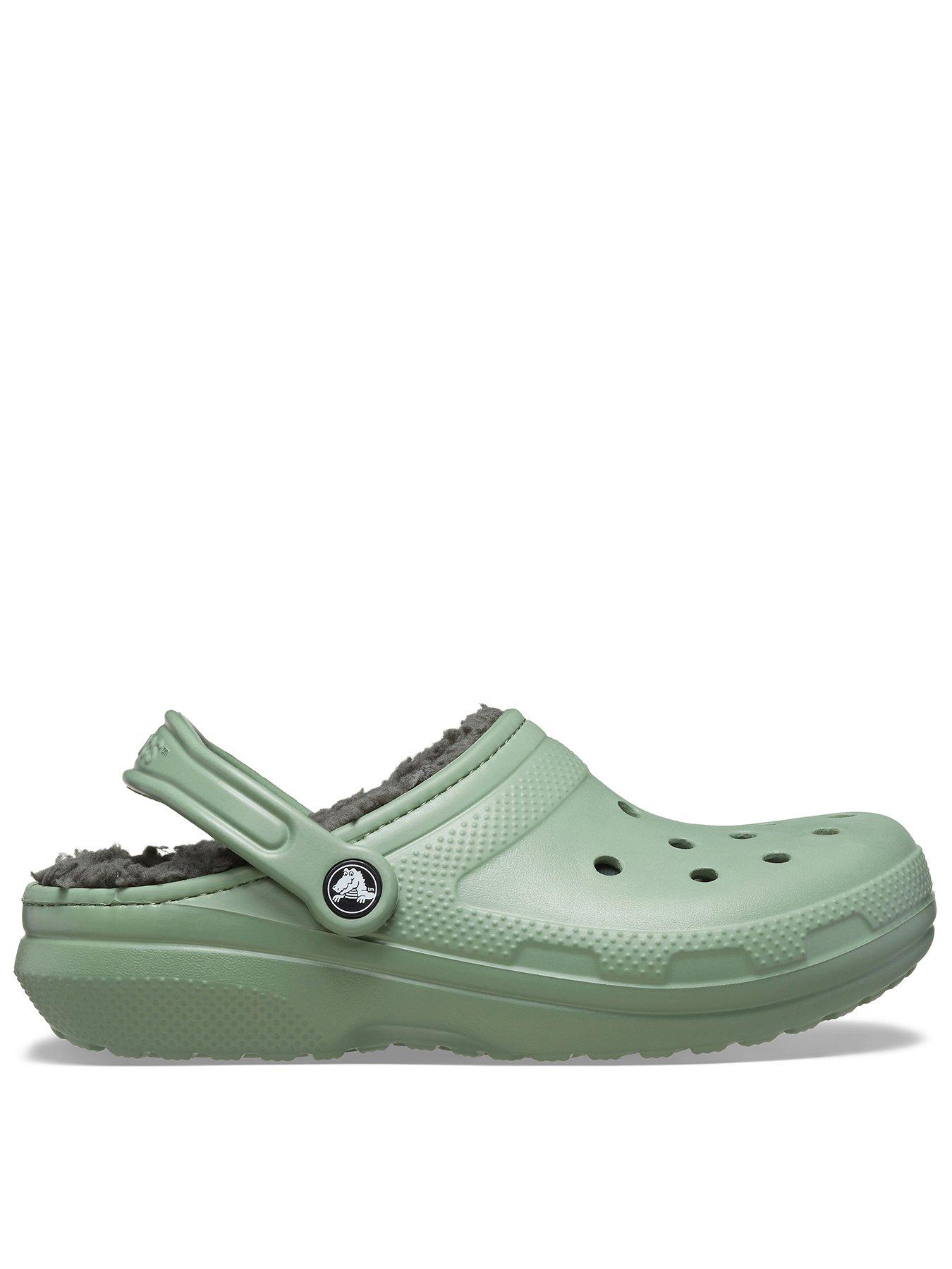 crocs-crocs-mens-classic-lined-clog-slipper-green