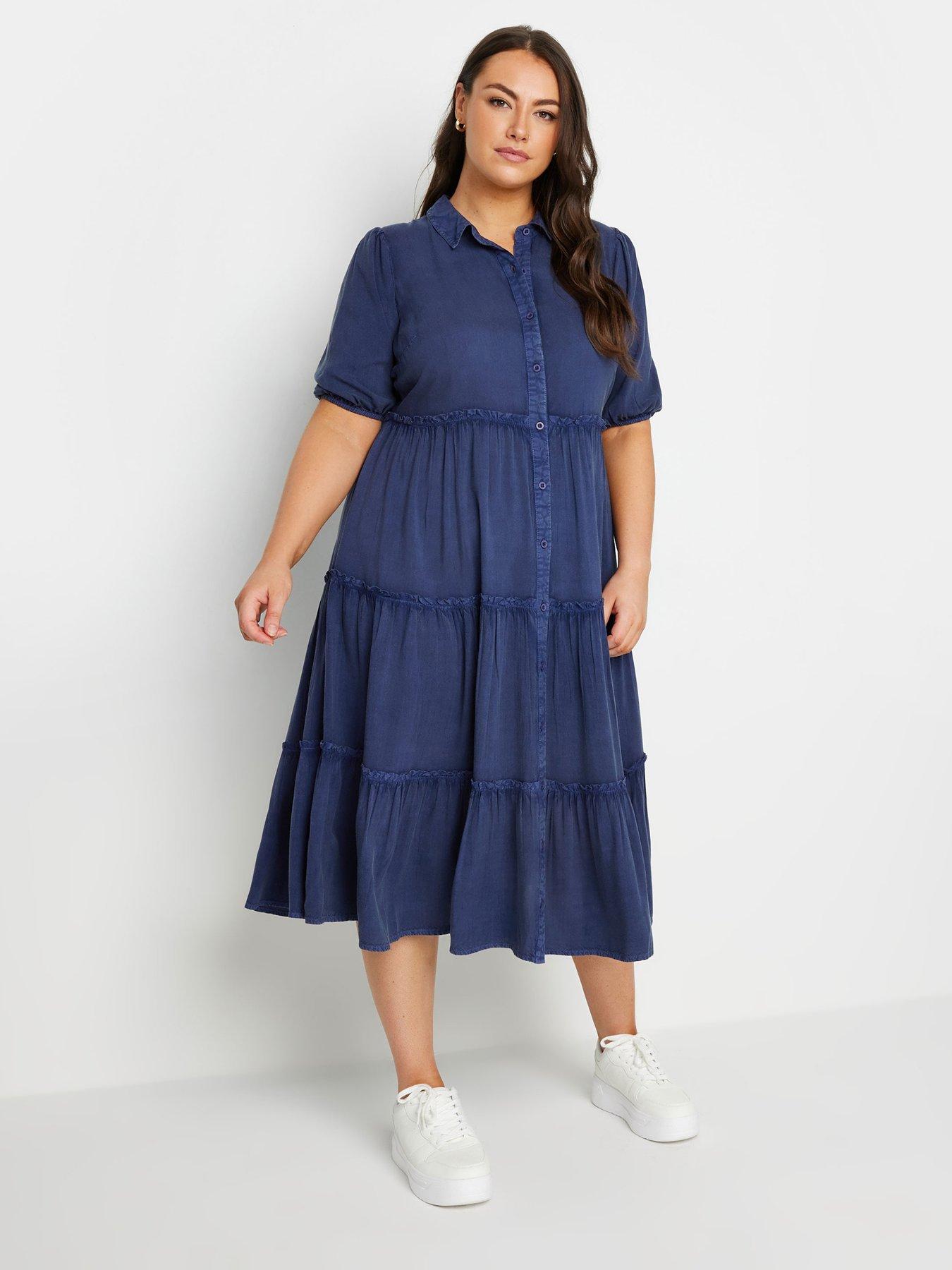 yours-curve-wash-shirt-dress-blue