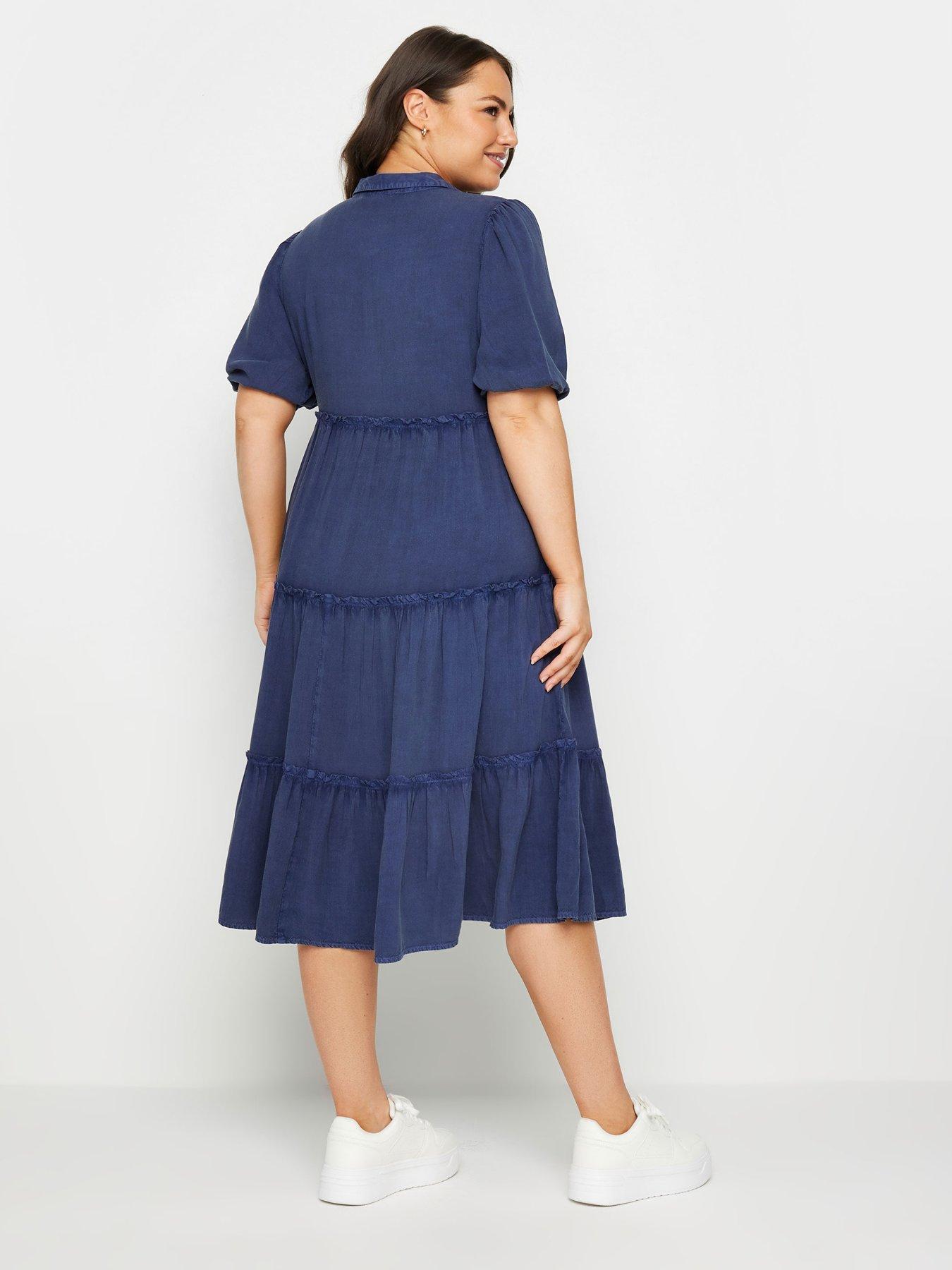 yours-curve-wash-shirt-dress-bluestillFront